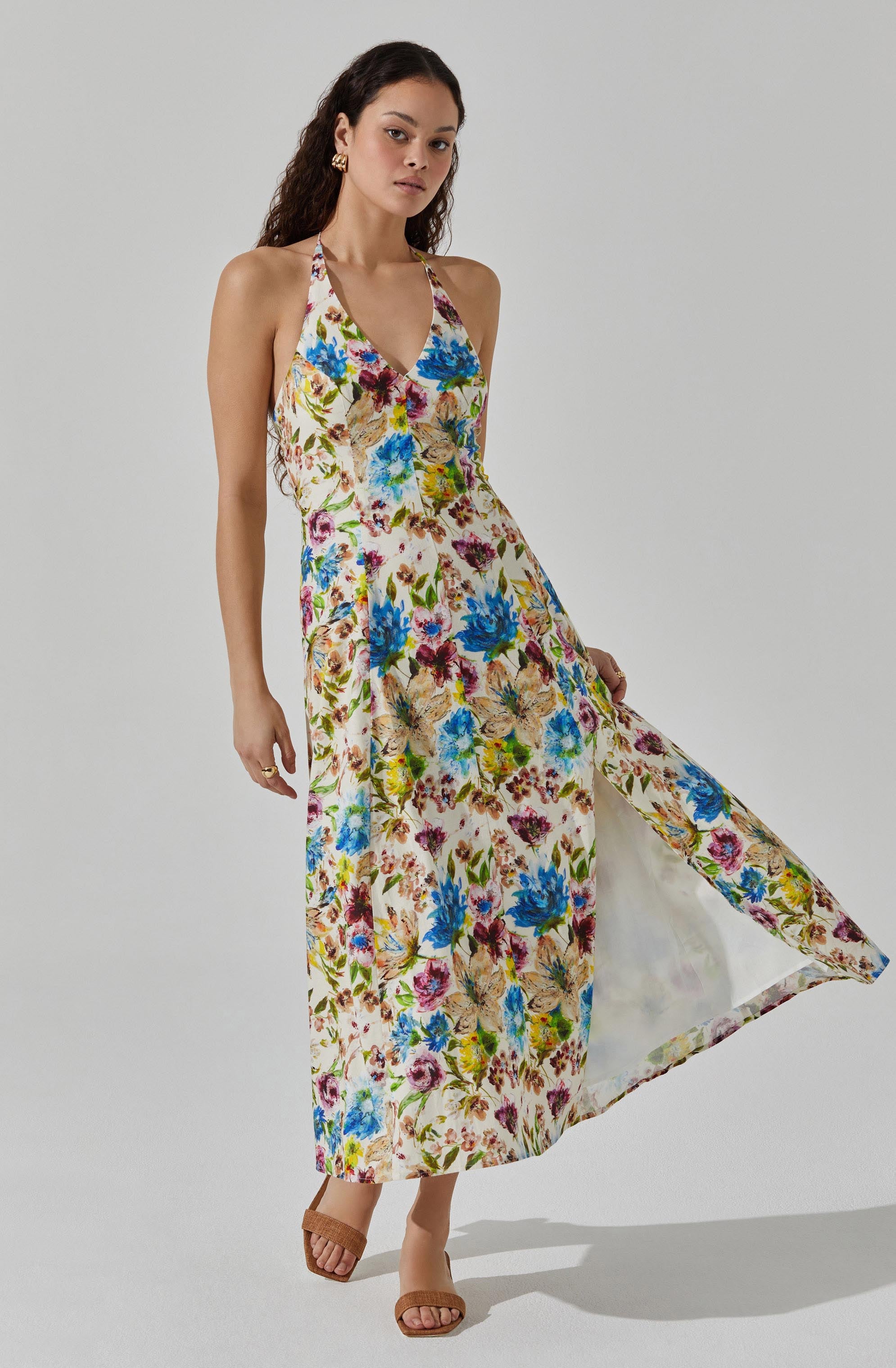 Halter Maxi Dress-Aljck