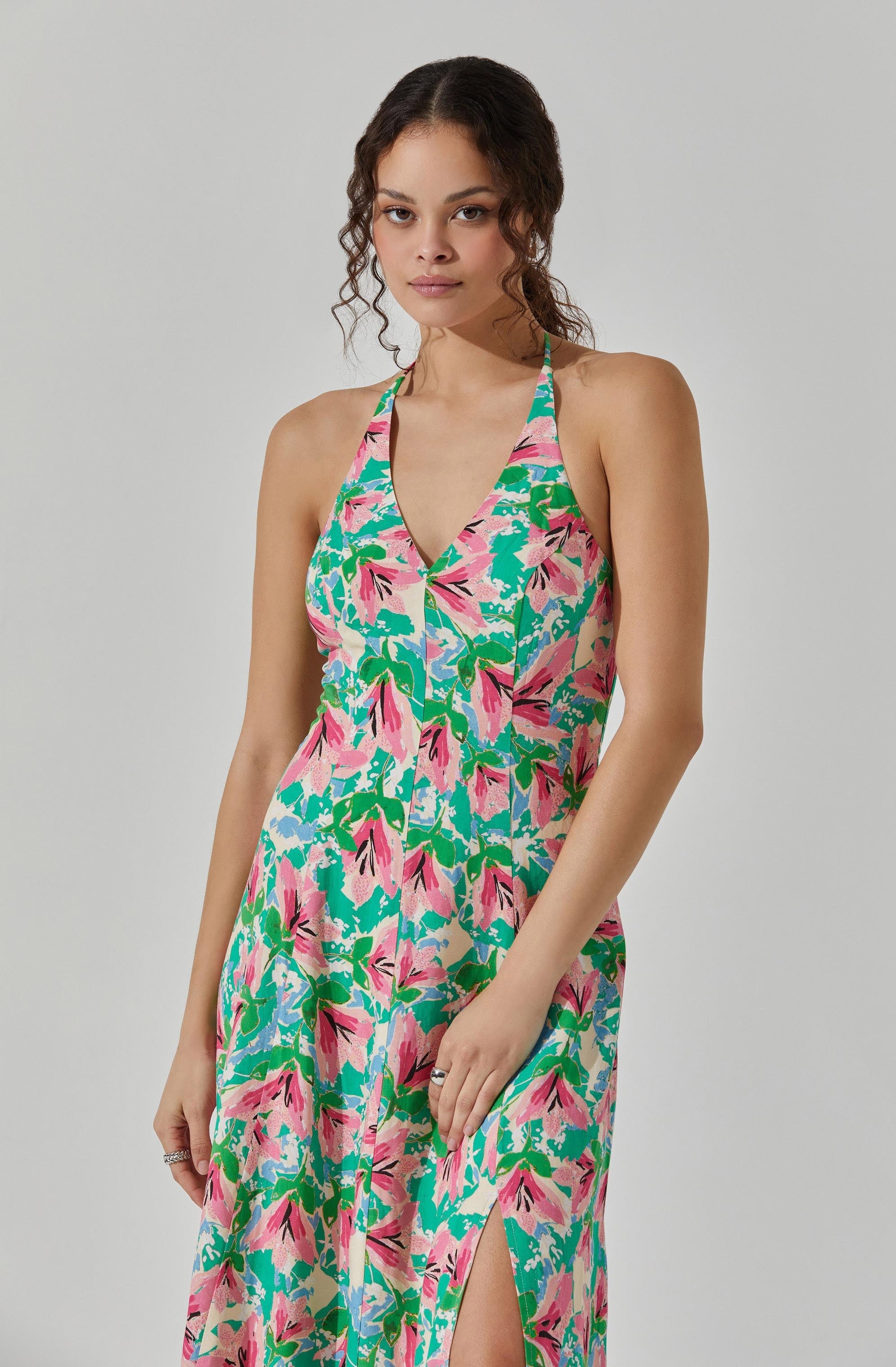 Halter Maxi Dress-Aljck