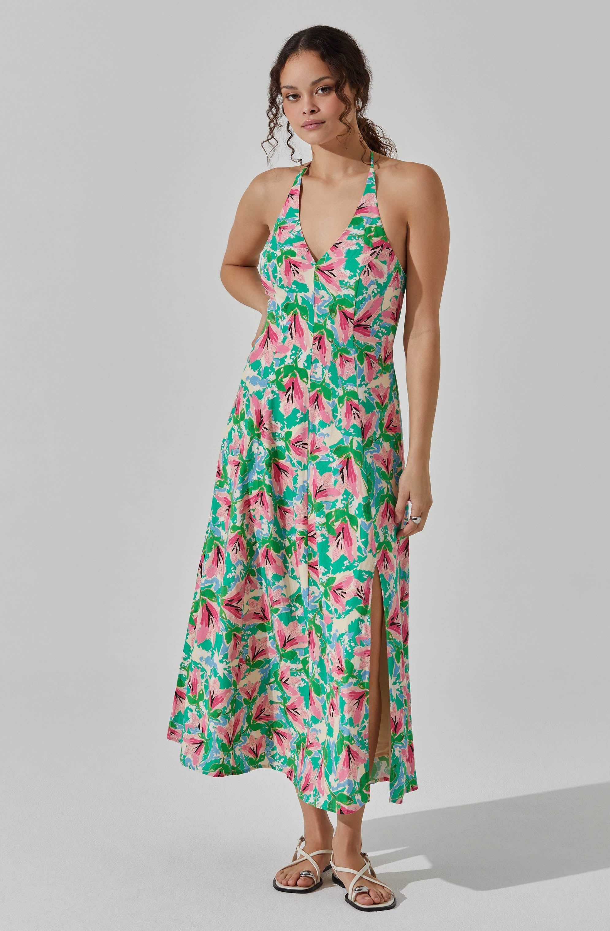 Halter Maxi Dress-Aljck