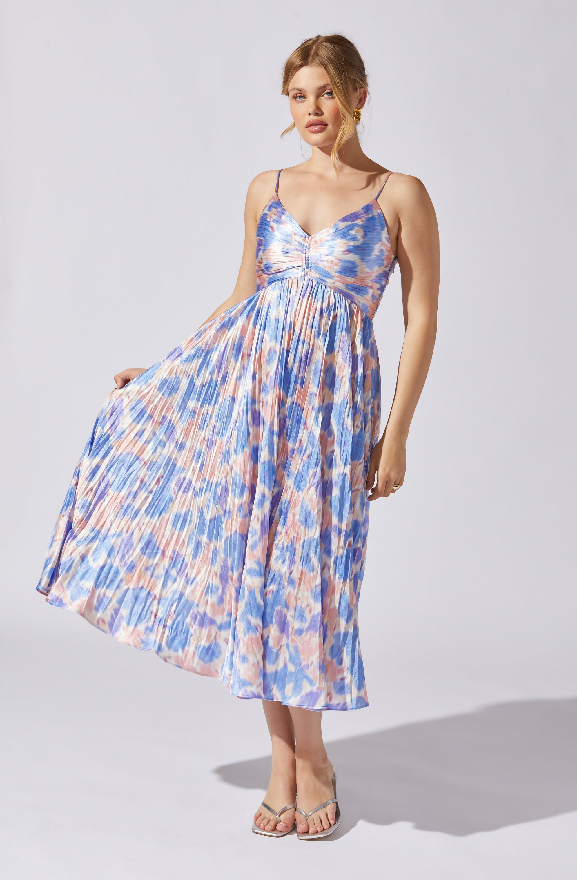 Maeve Pleated Midi Dress-Aljck