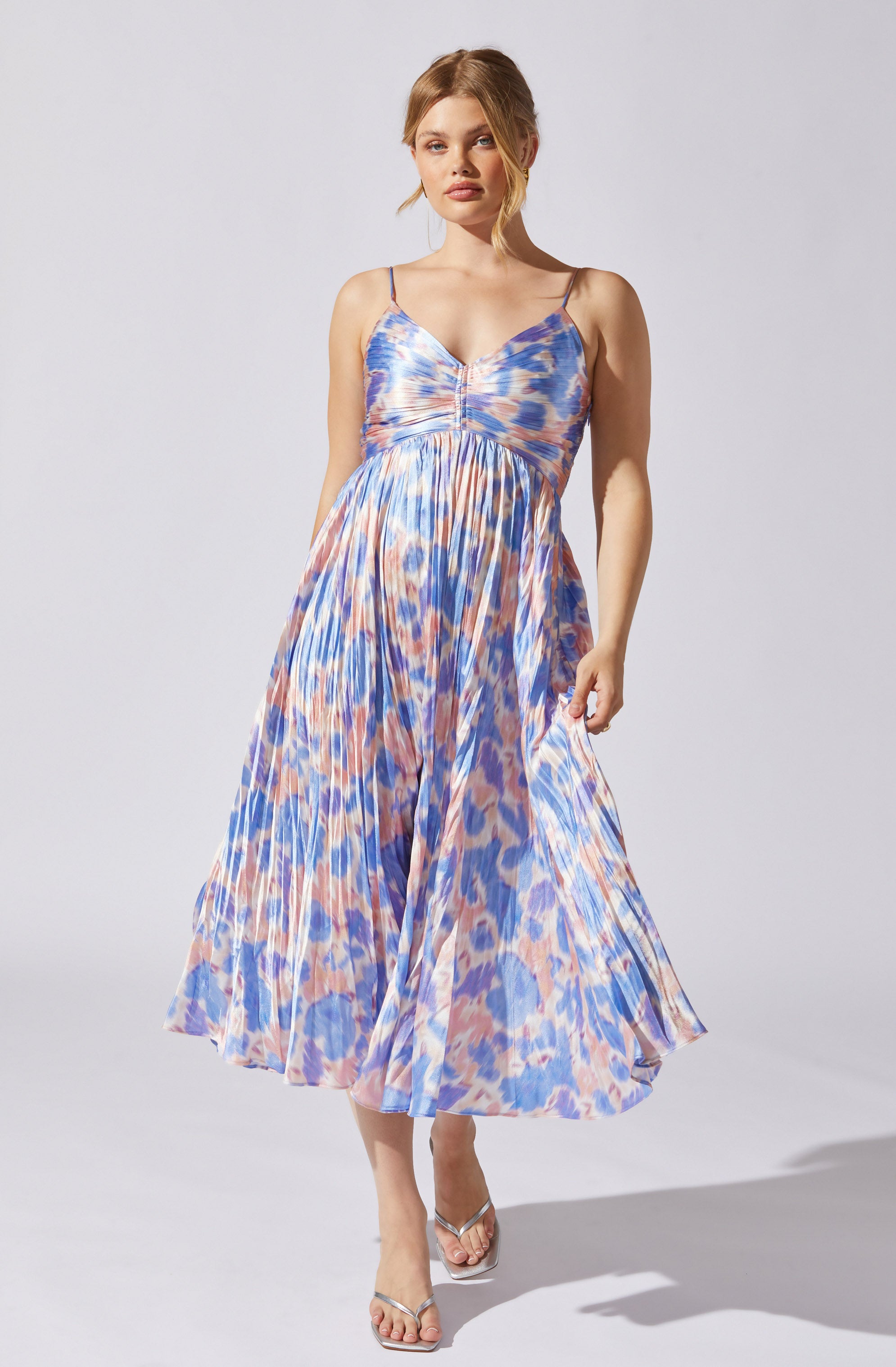 Maeve Pleated Midi Dress-Aljck