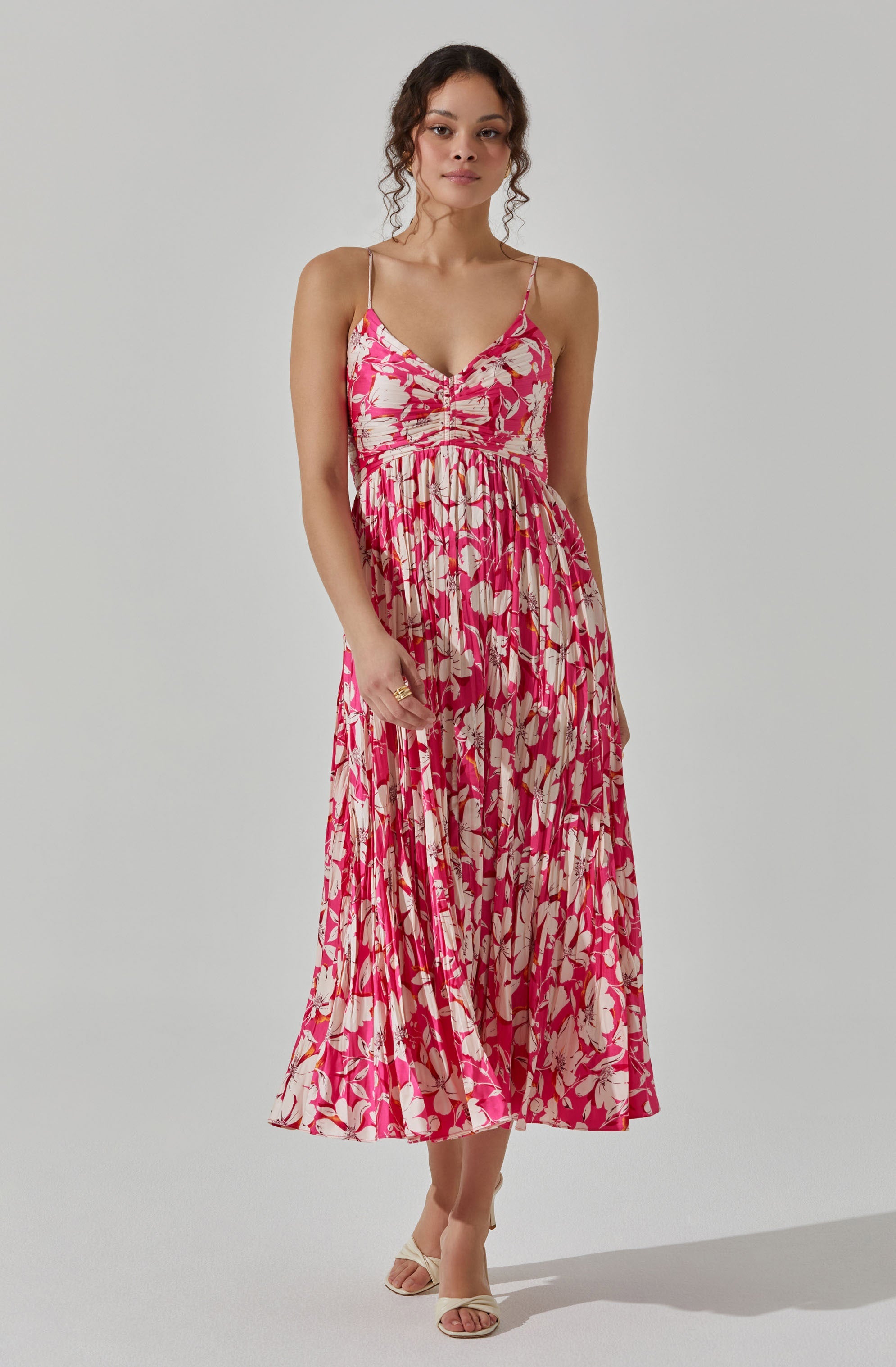 Maeve Pleated Midi Dress-Aljck