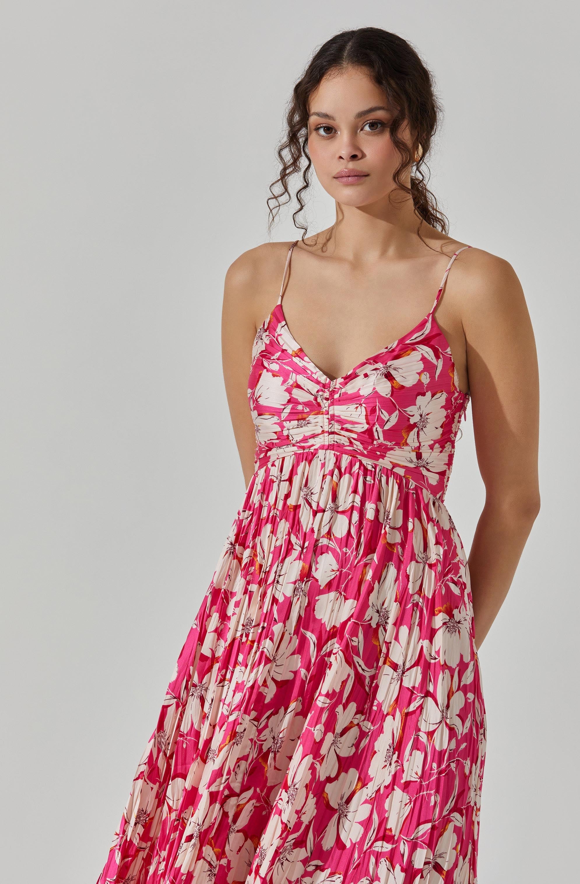 Maeve Pleated Midi Dress-Aljck