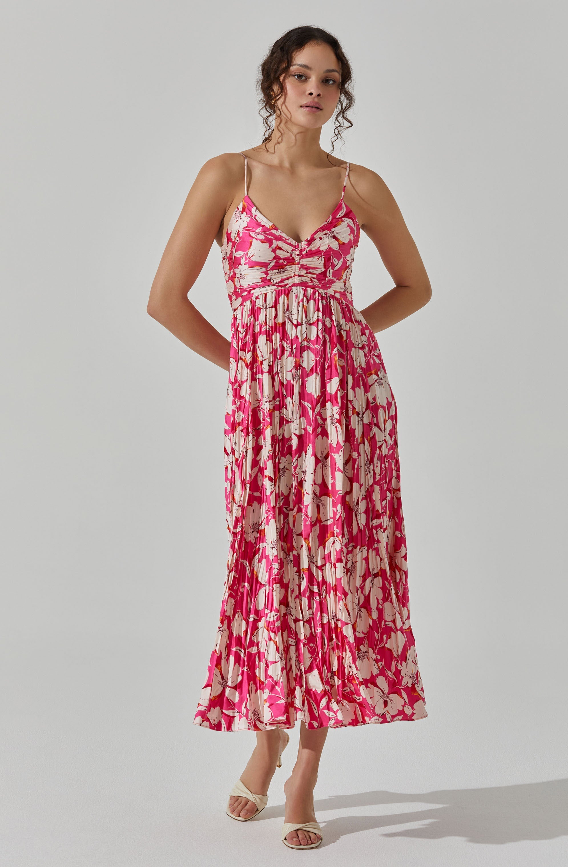 Maeve Pleated Midi Dress-Aljck