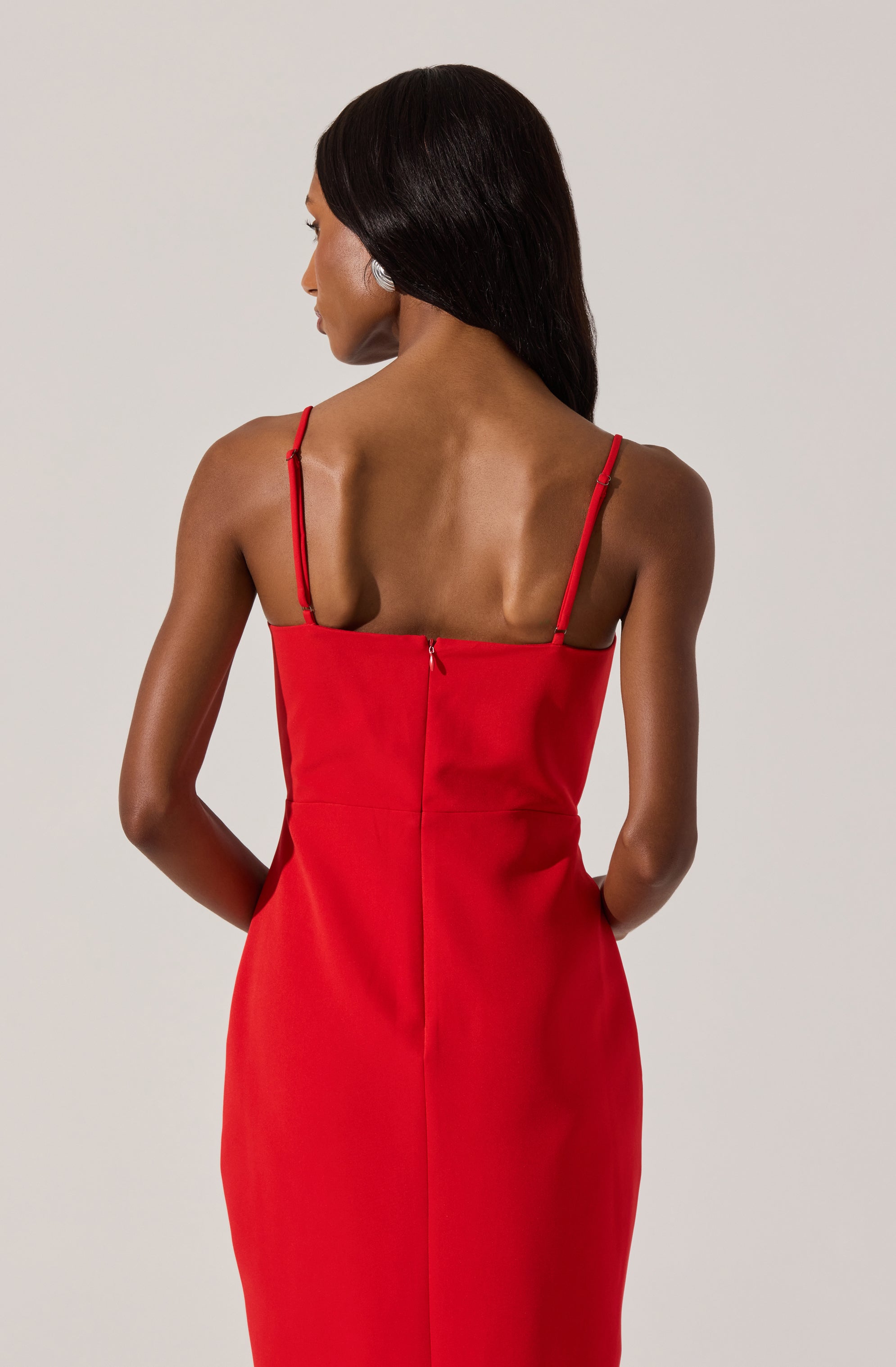 Embellished Bow Detail Midi Dress-Aljck