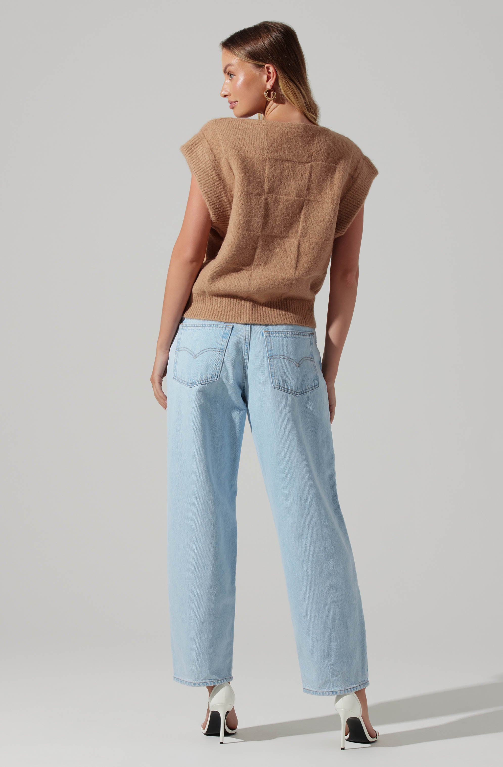 Checkered Sweater Vest-Aljck