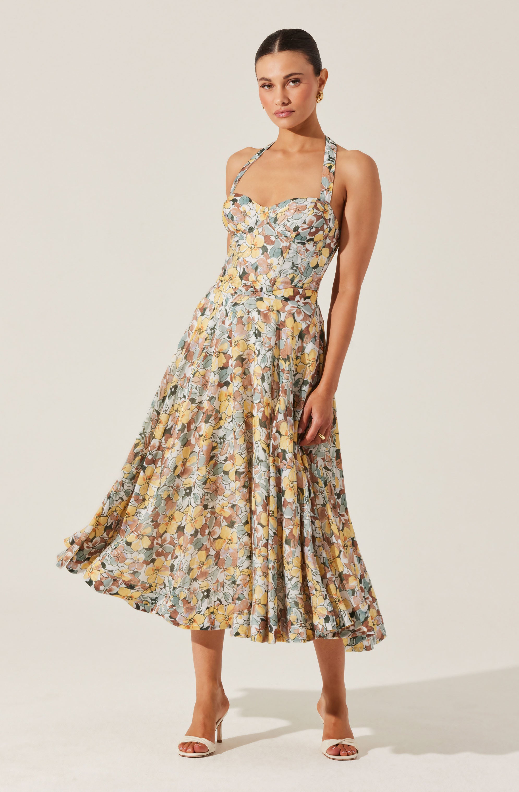 Floral Midi Skirt-Aljck