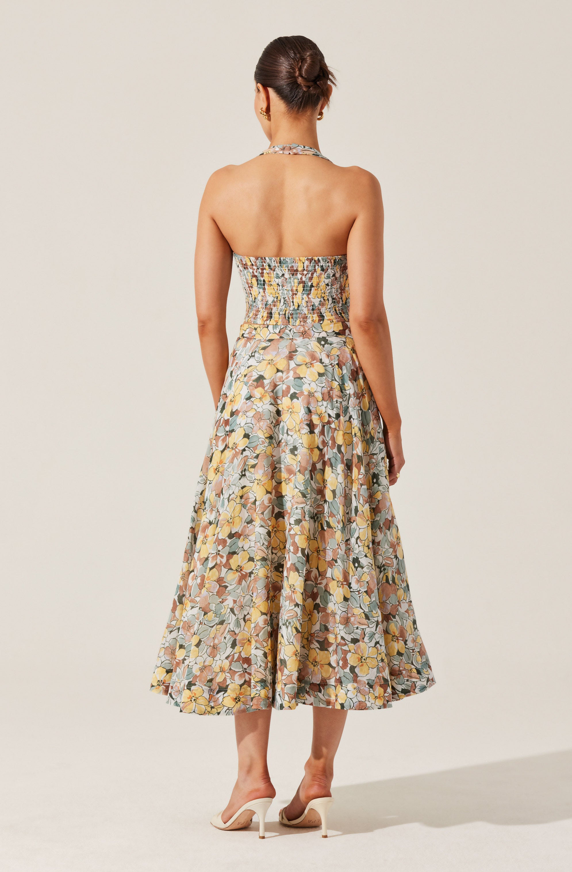 Floral Midi Skirt-Aljck