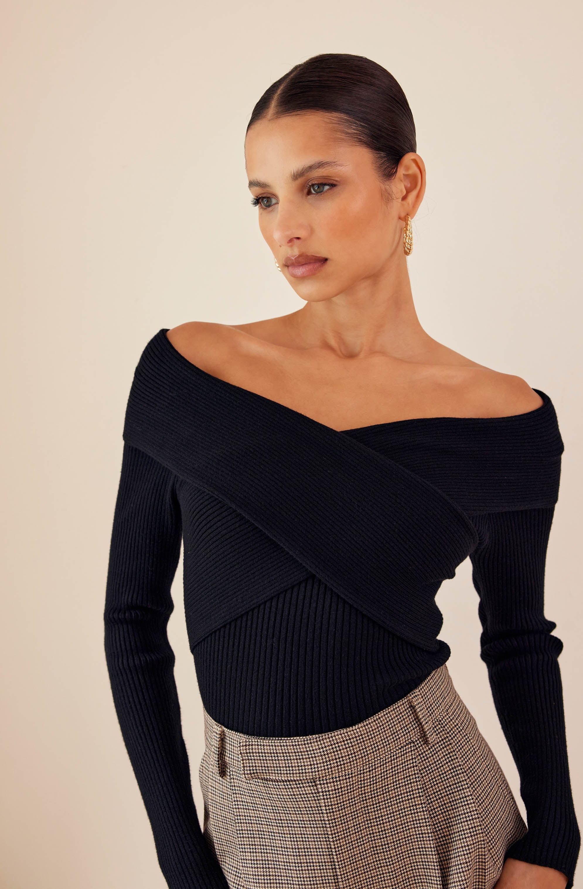Zayla  Off the Shoulder Sweater-Aljck