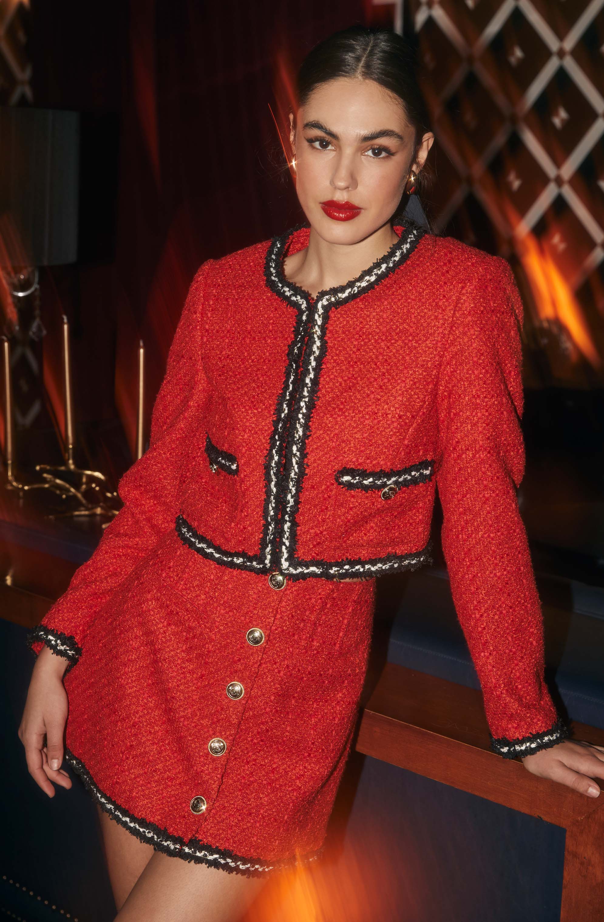 Milena Boxy Tweed Jacket-Aljck