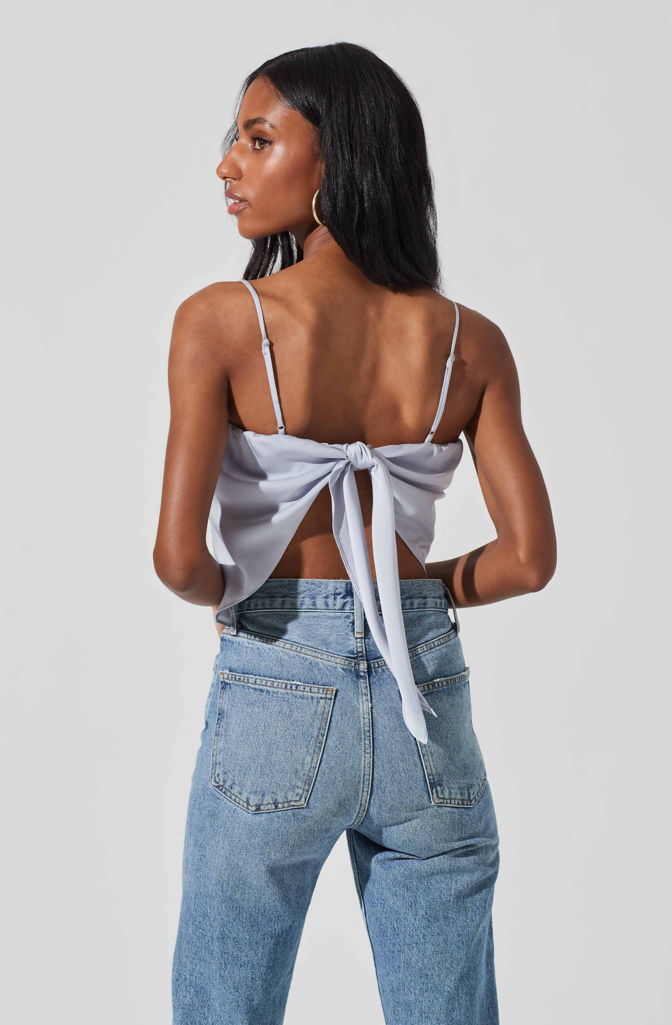 Tie Back Square Neck Cami-Aljck