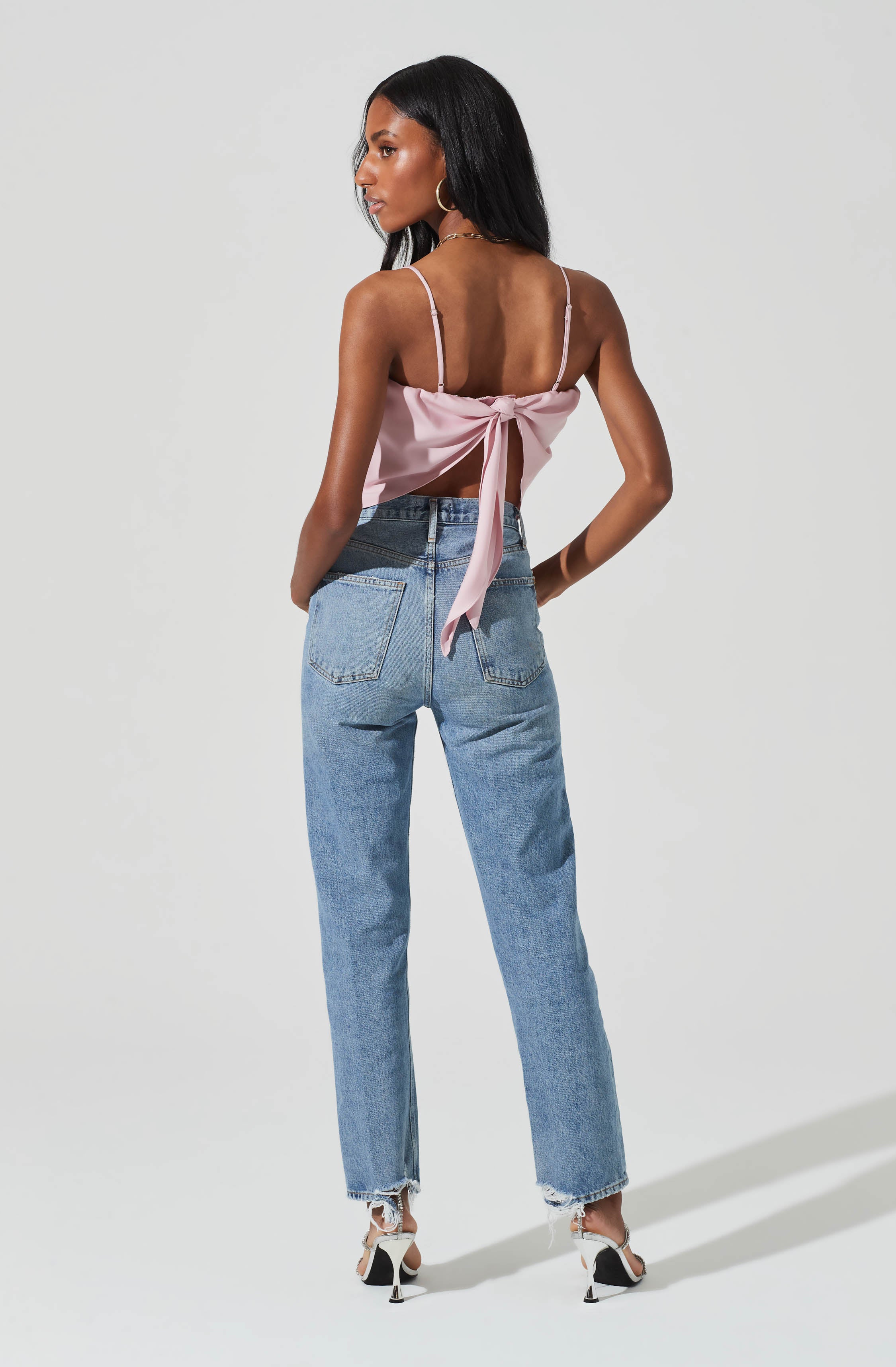 Tie Back Square Neck Cami-Aljck