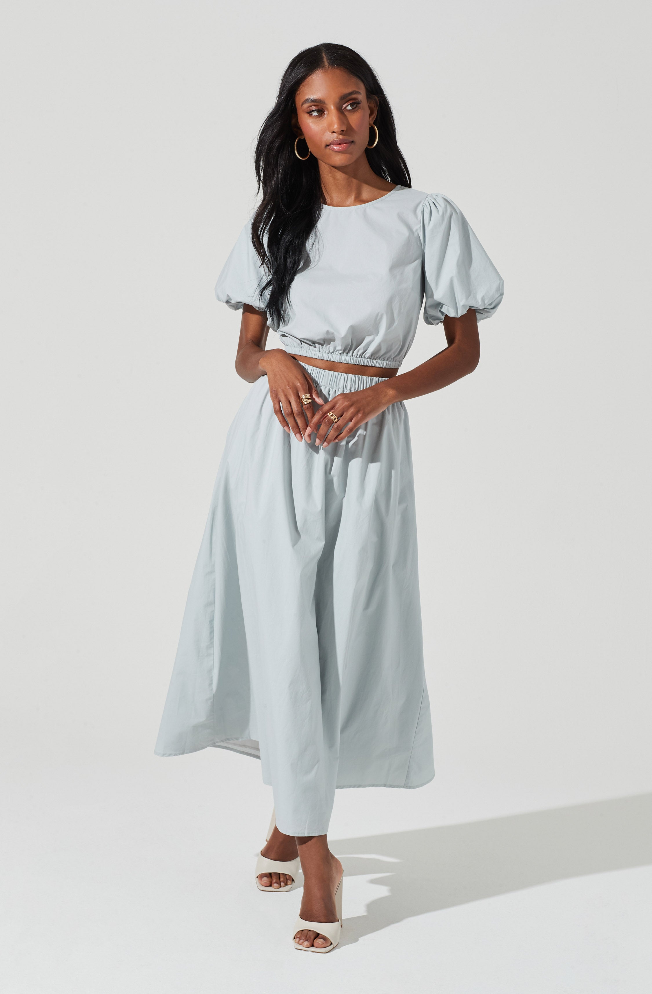 Lace Up Poplin Top-Aljck