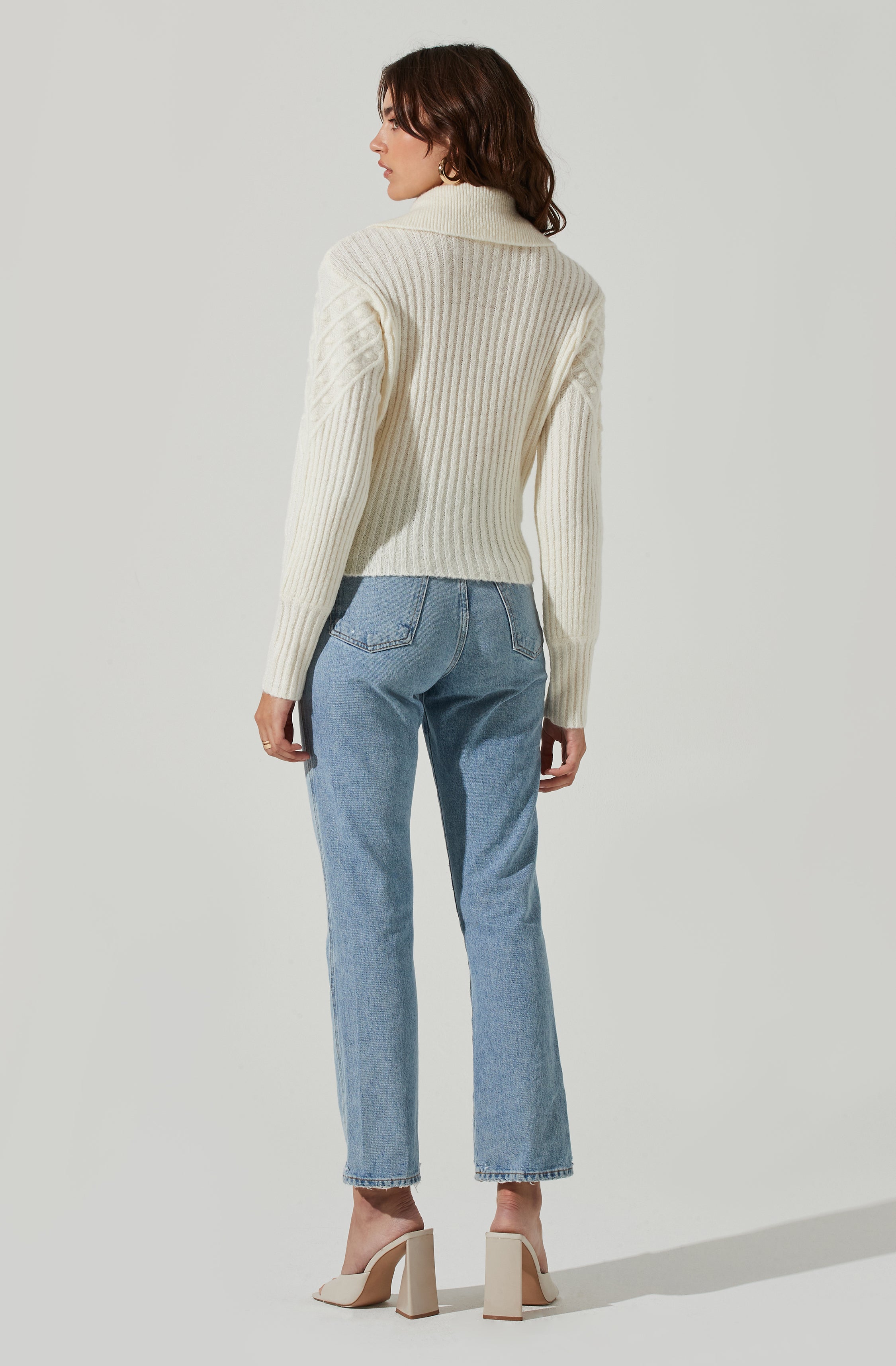 Button Polo Sweater-Aljck