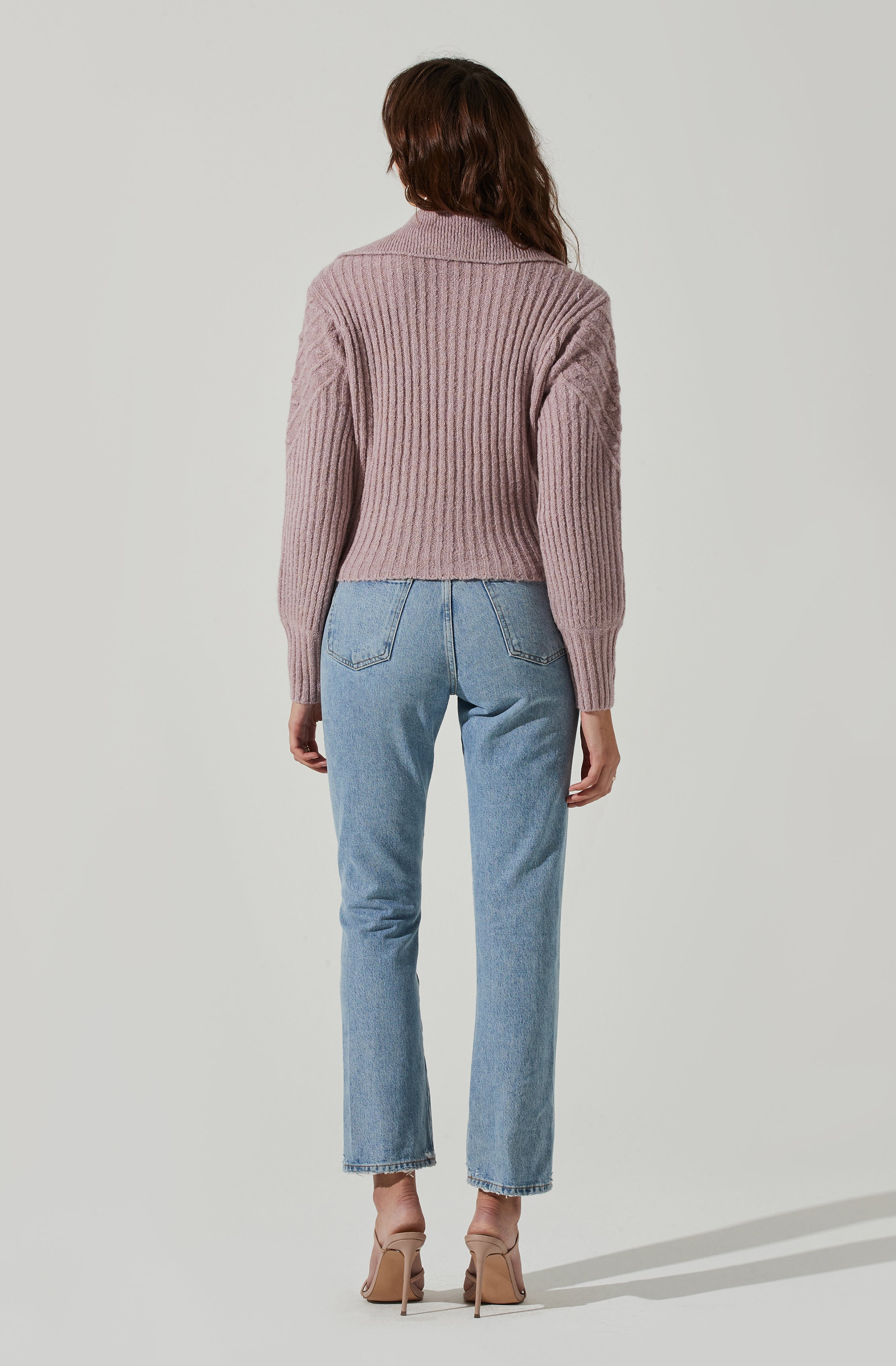 Button Polo Sweater-Aljck