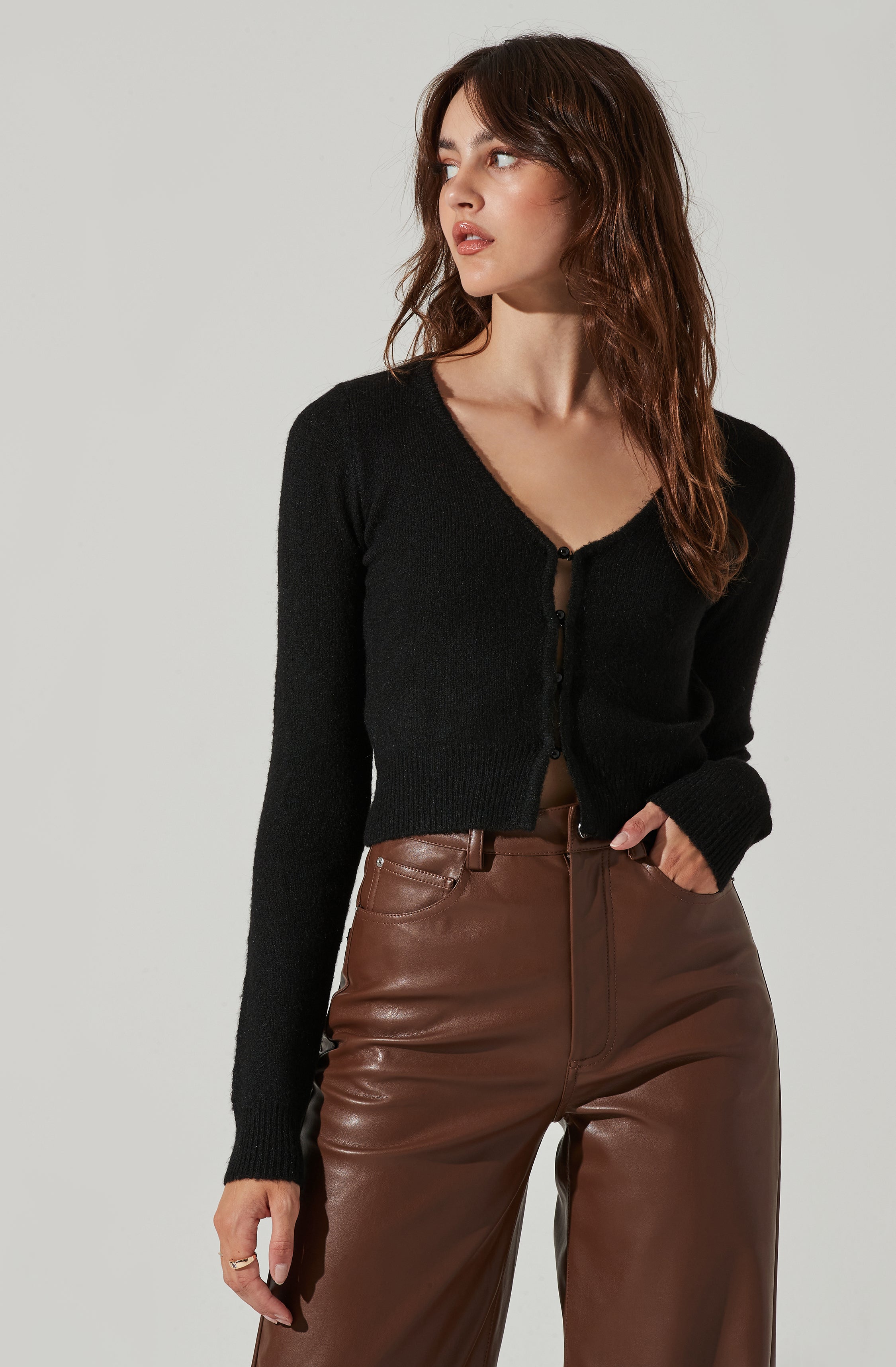 Pearl Button Cardigan-Aljck