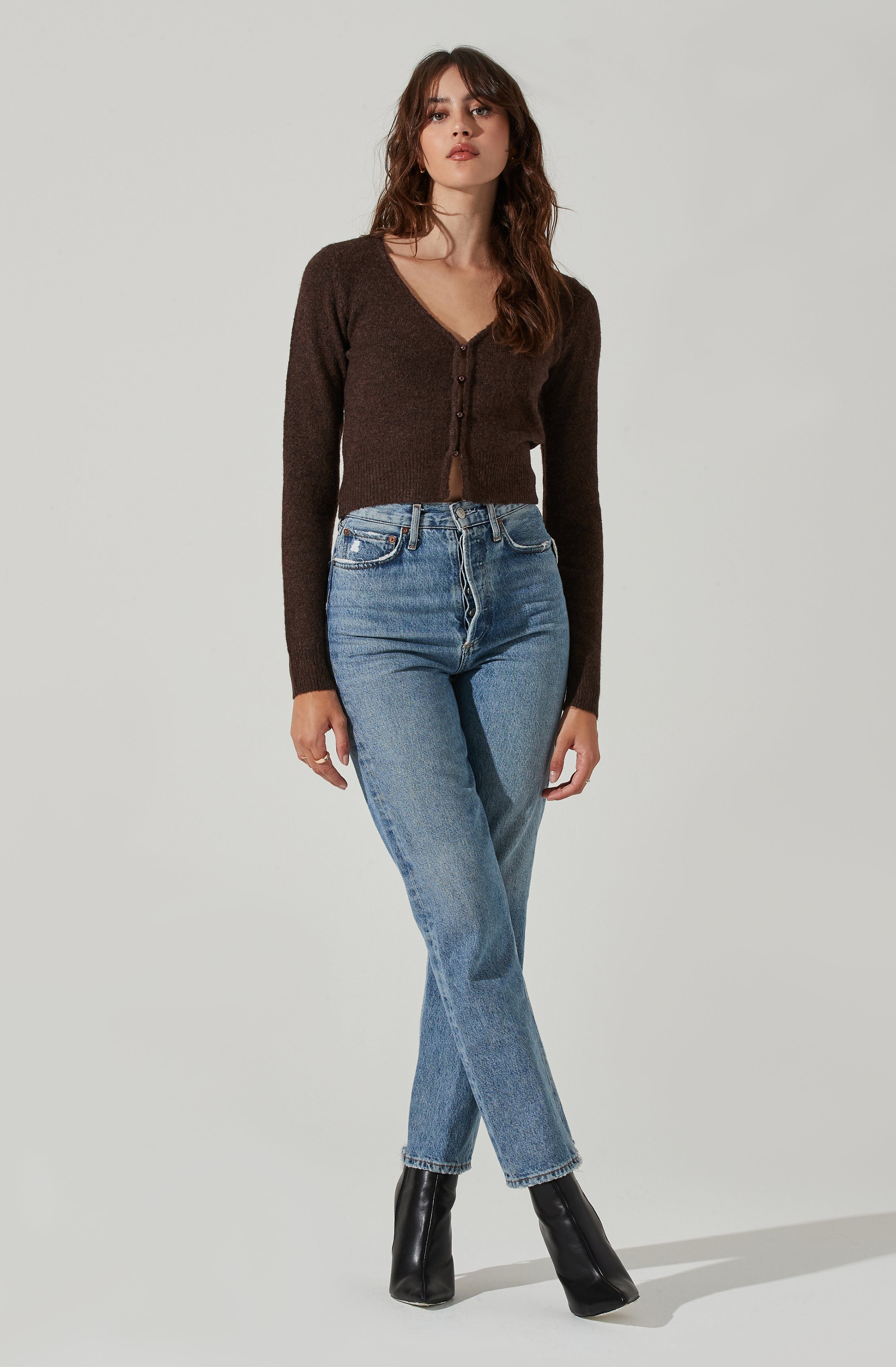 Pearl Button Cardigan-Aljck