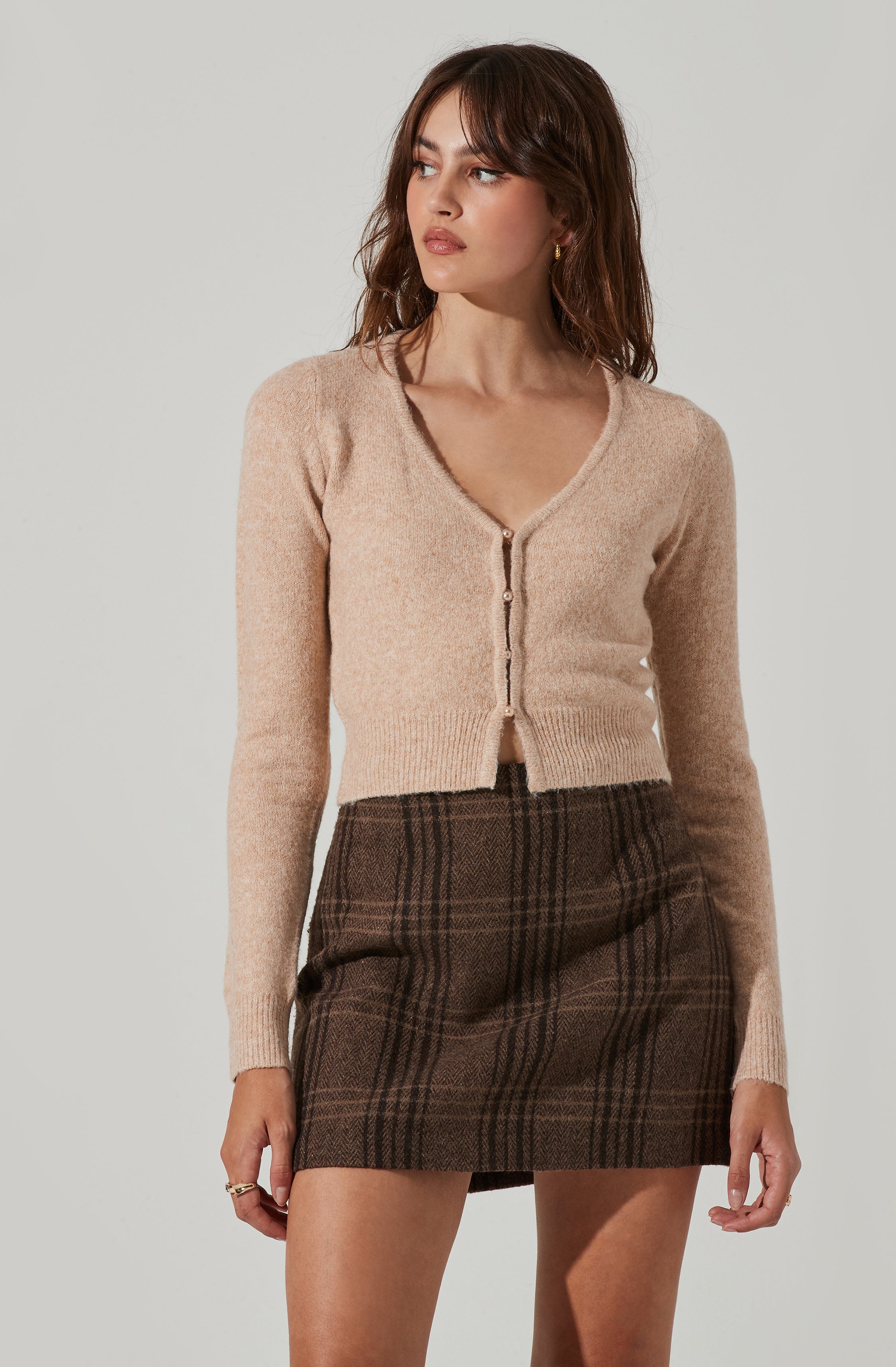 Pearl Button Cardigan-Aljck