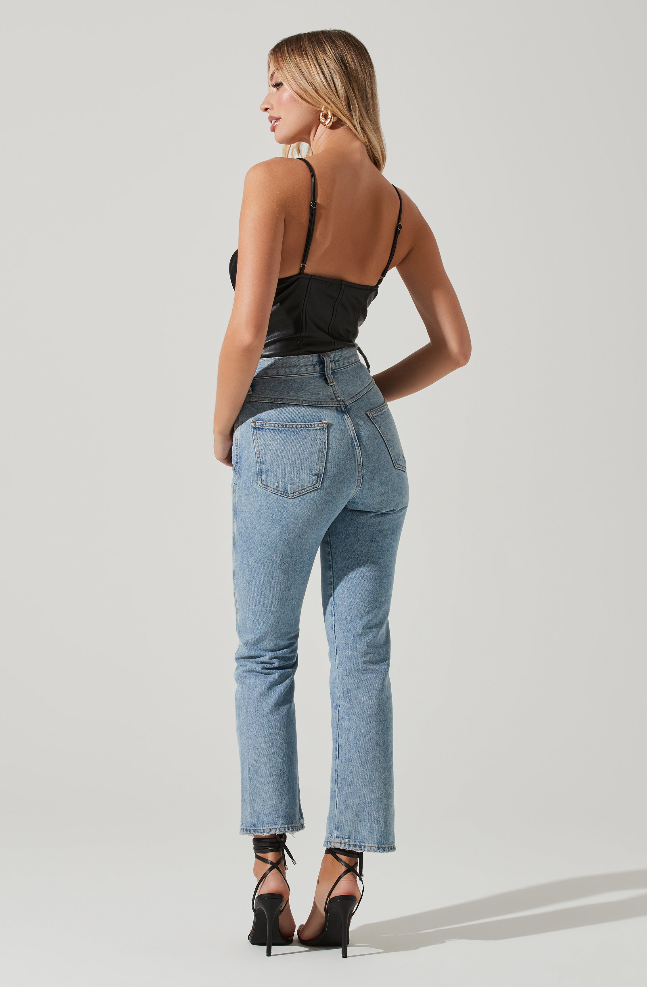 Bethany Faux Leather Bodysuit-Aljck