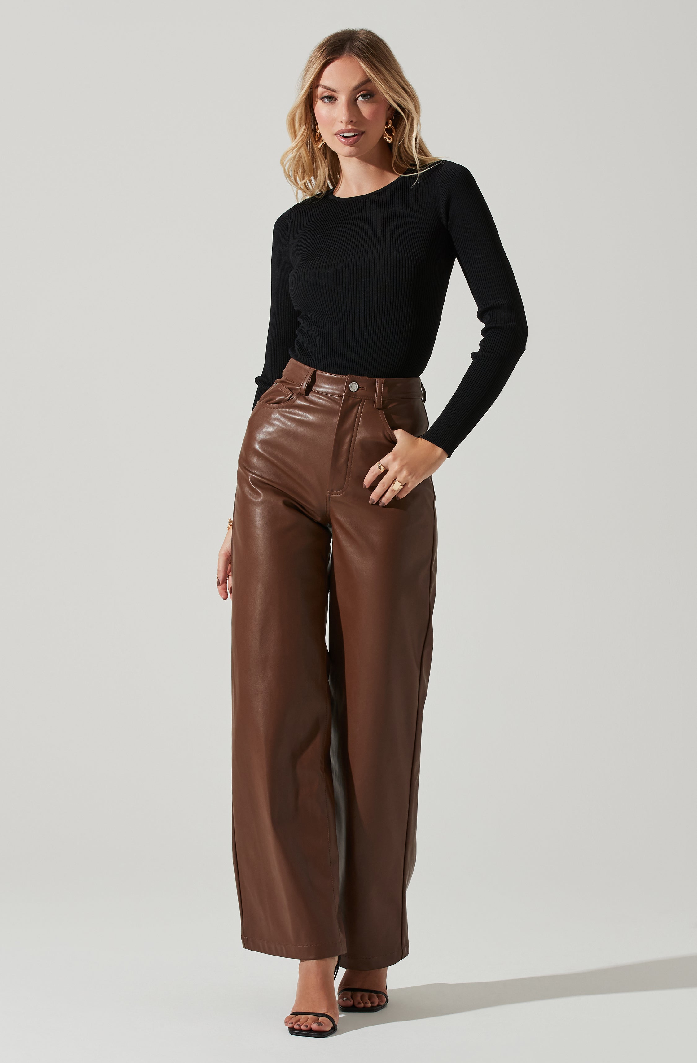 Kimora Back Cutout Long Sleeve Sweater Bodysuit-Aljck