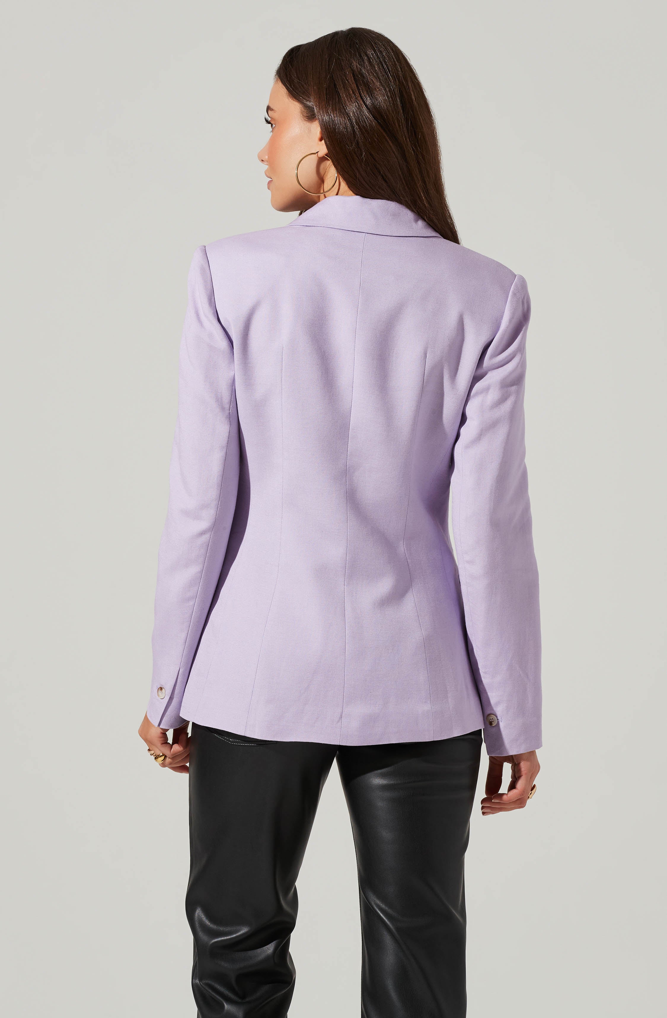 Fitted Buttoned Blazer-Aljck