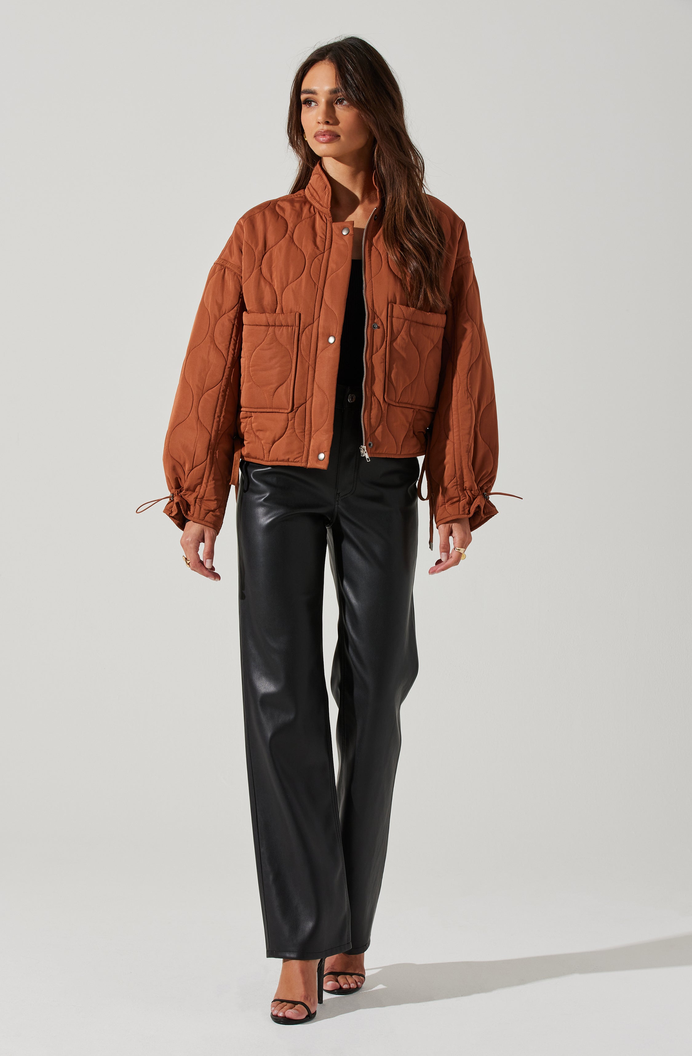 Dalia Quilted Cinched Jacket-Aljck