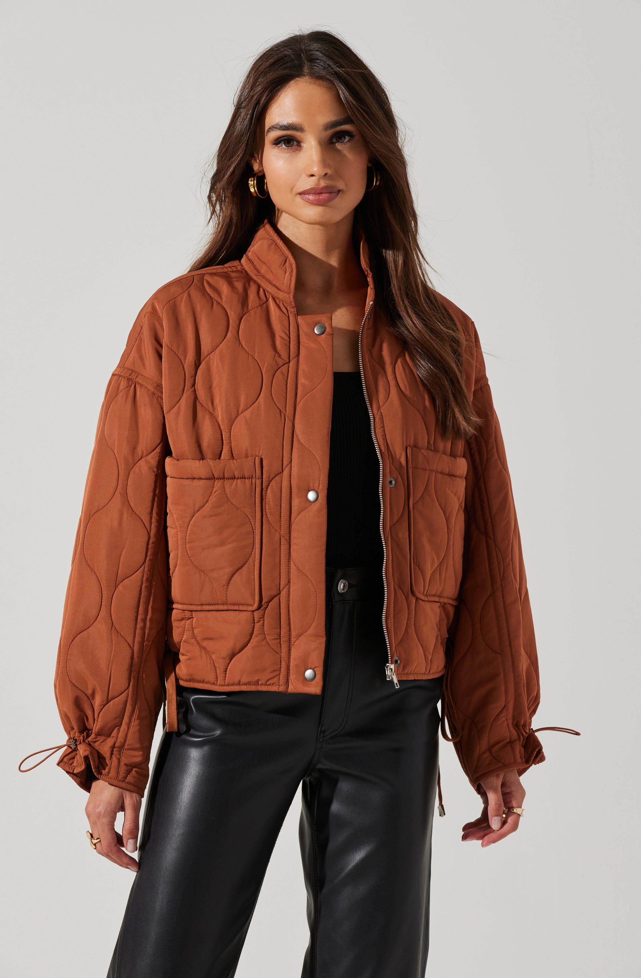 Dalia Quilted Cinched Jacket-Aljck