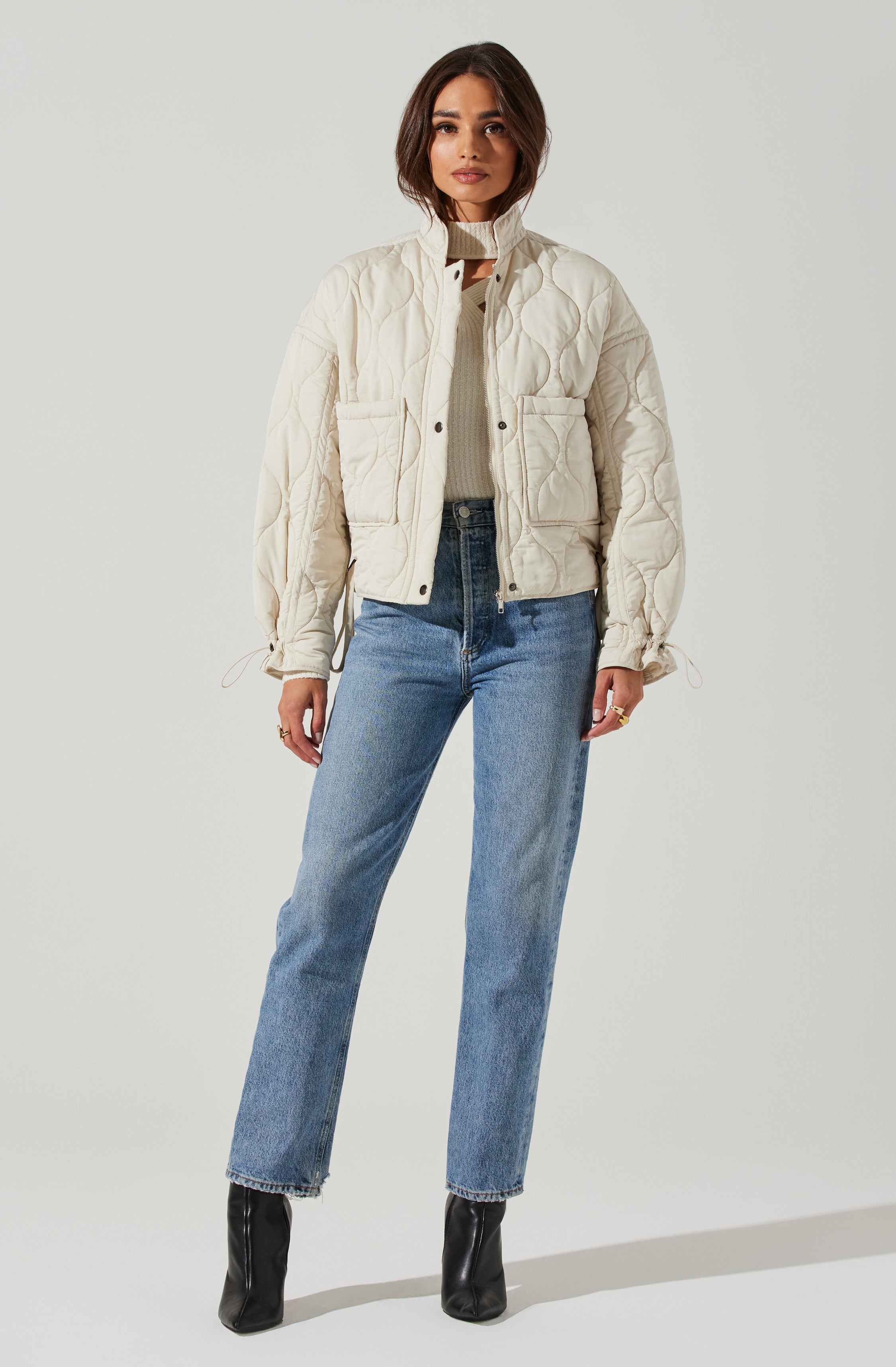 Dalia Quilted Cinched Jacket-Aljck