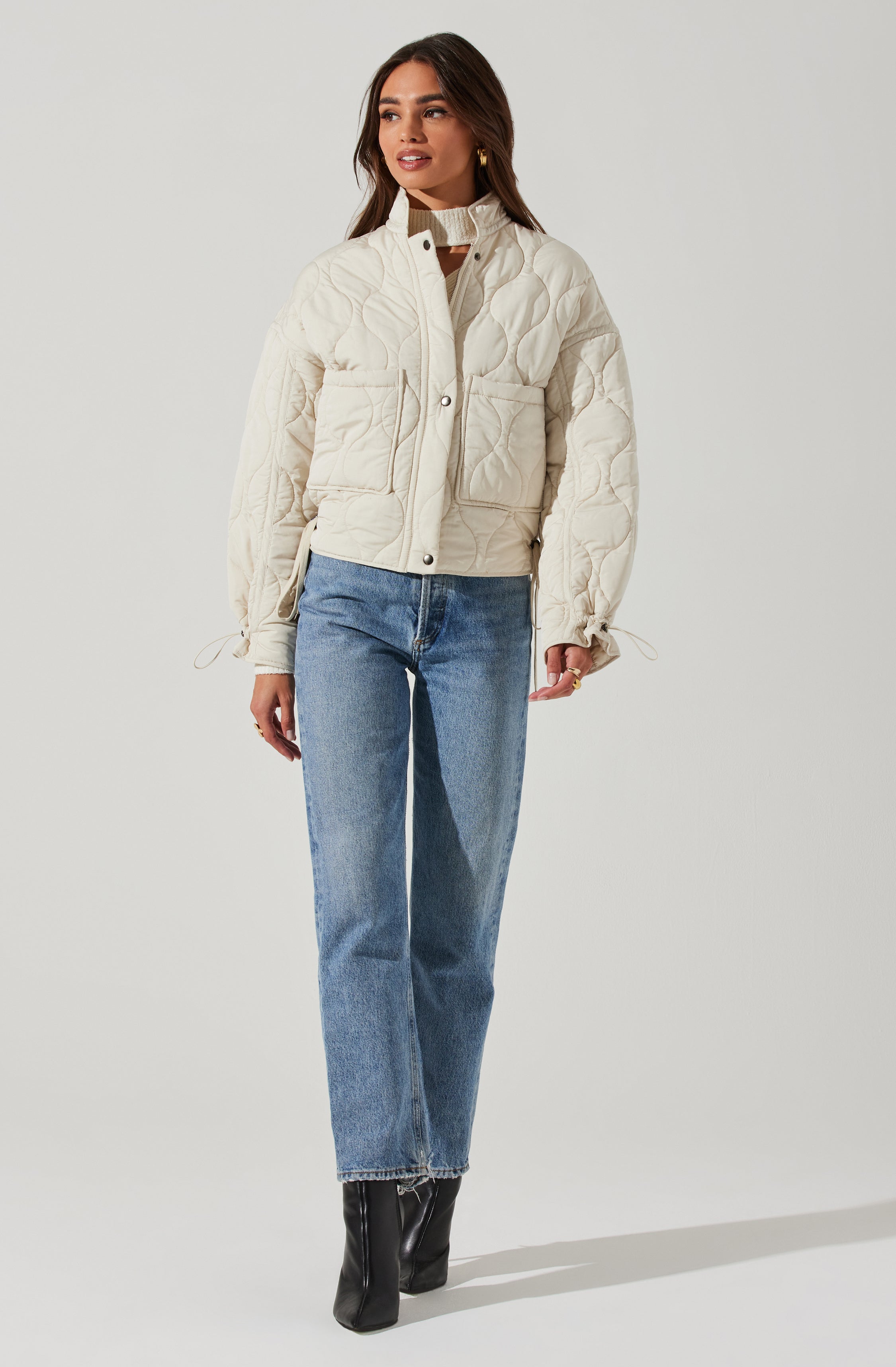 Dalia Quilted Cinched Jacket-Aljck