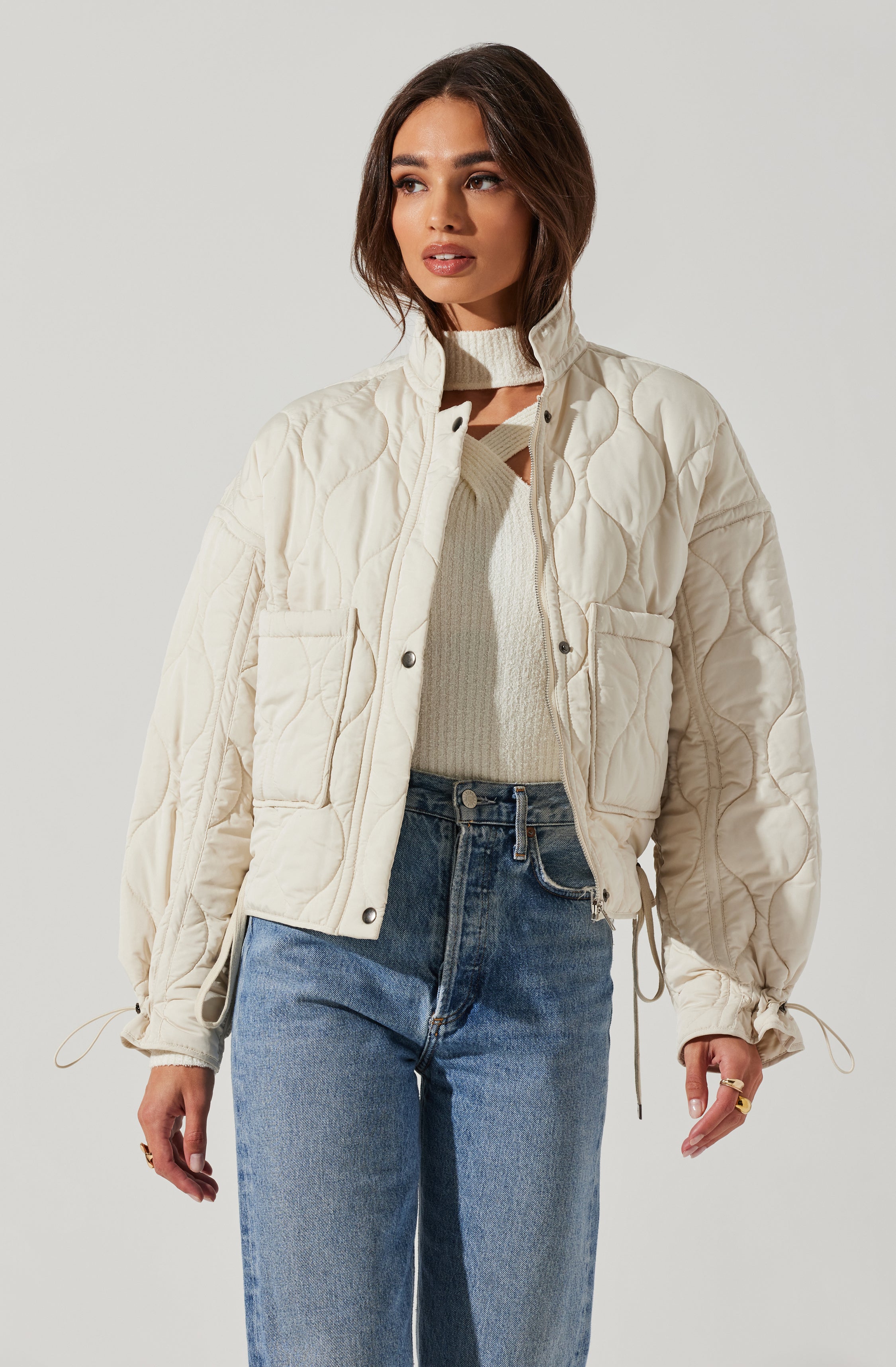 Dalia Quilted Cinched Jacket-Aljck