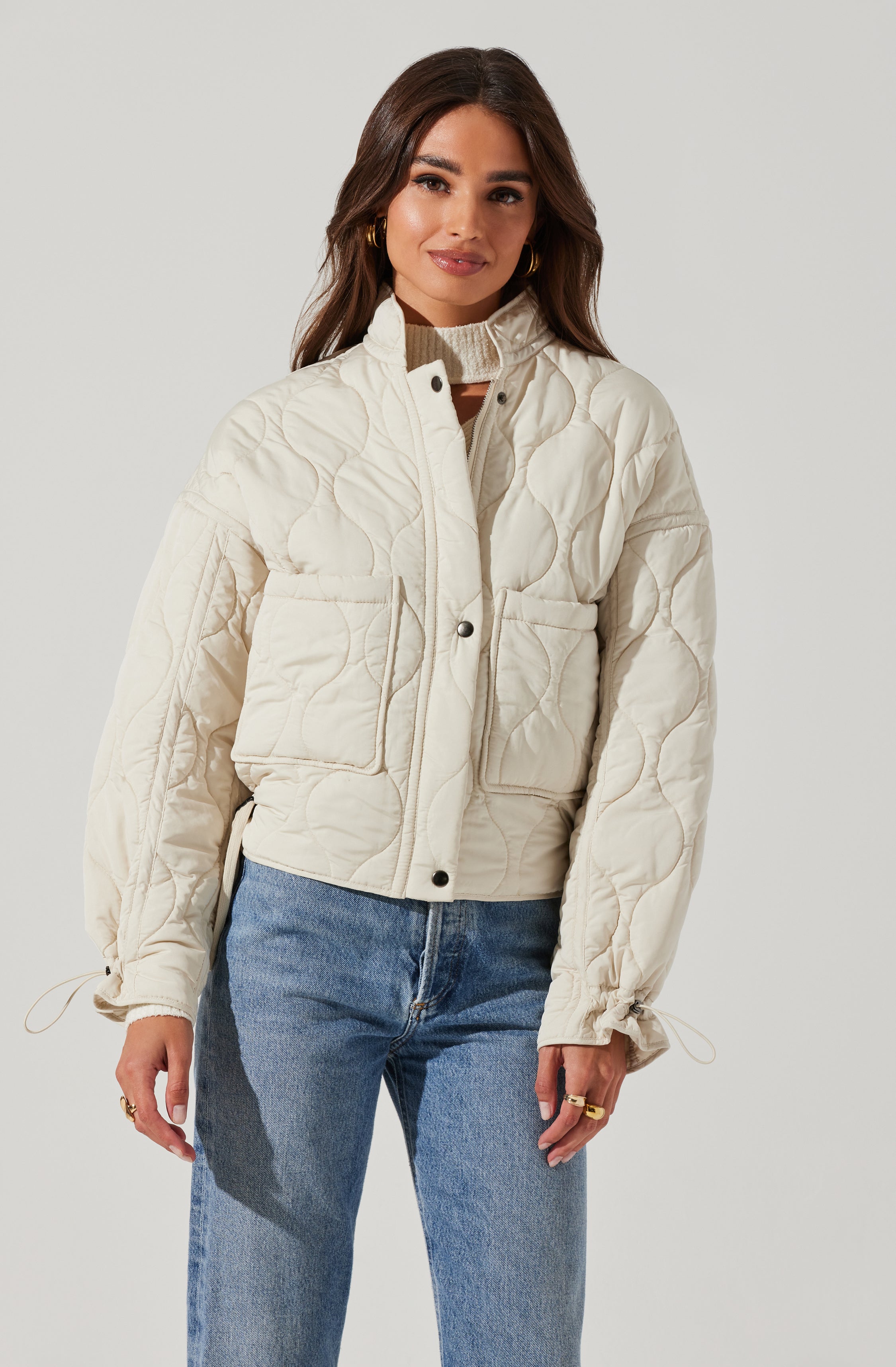 Dalia Quilted Cinched Jacket-Aljck