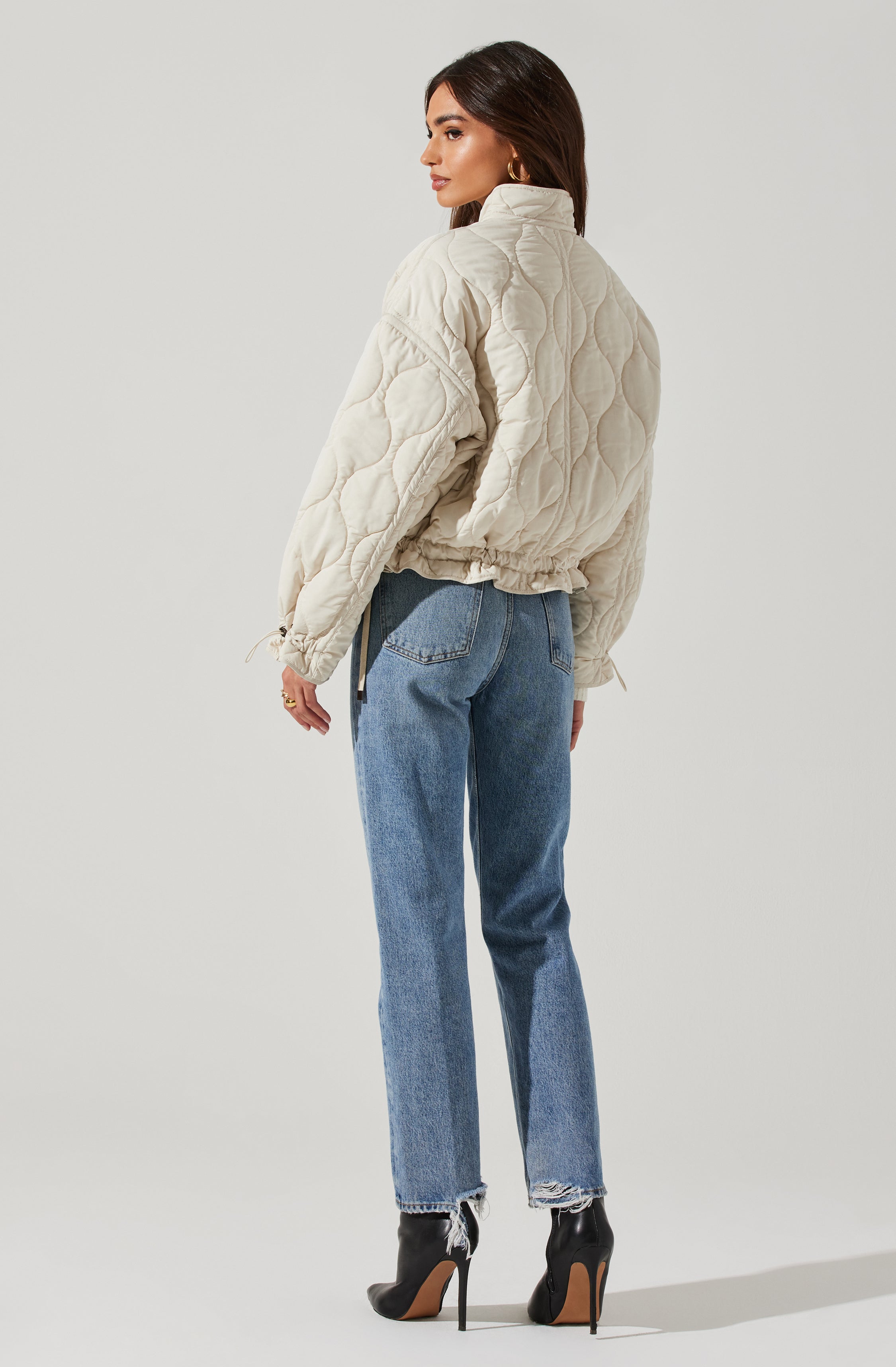 Dalia Quilted Cinched Jacket-Aljck