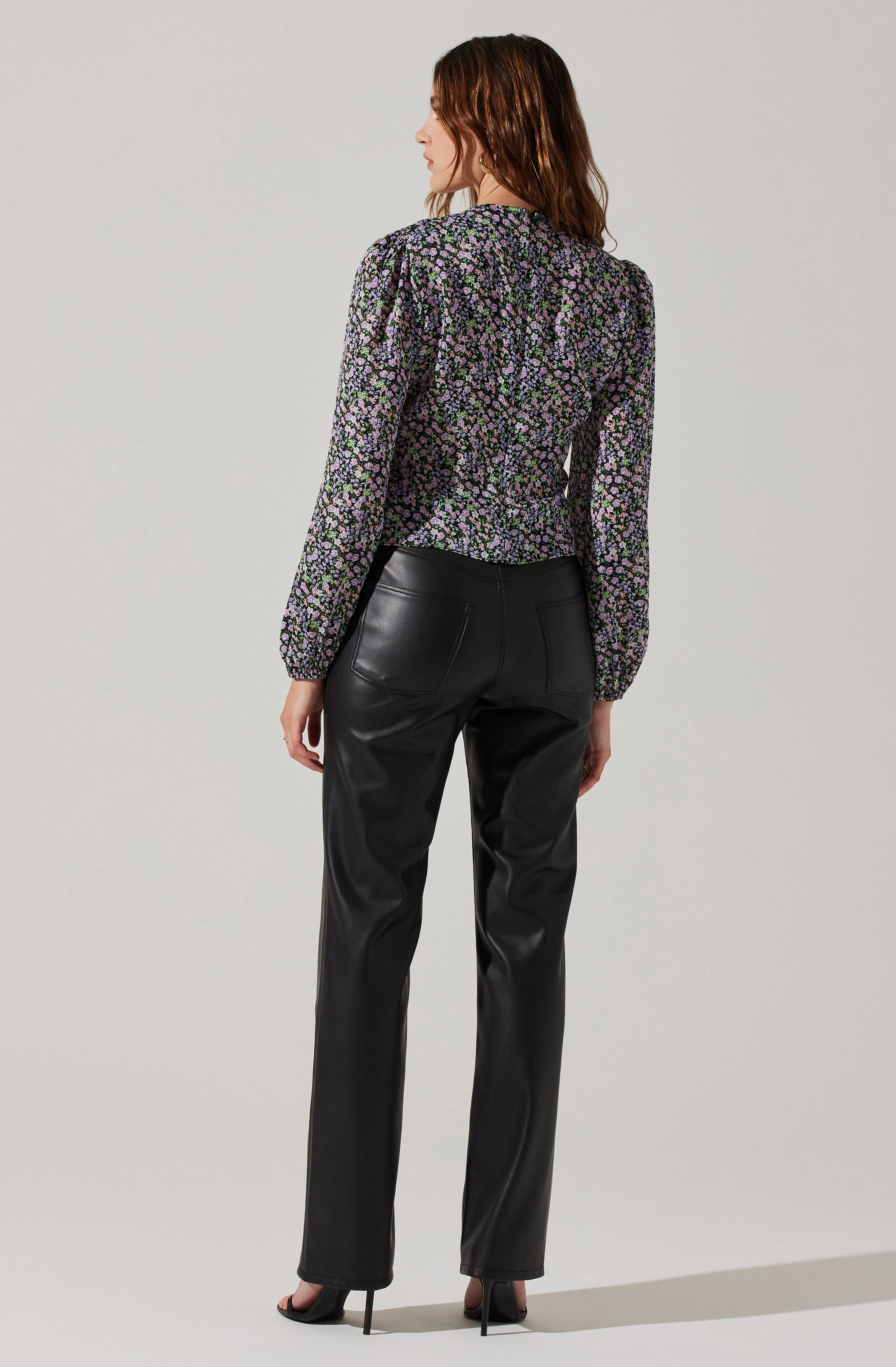 Asymmetrical Cutout Ruched Top-Aljck