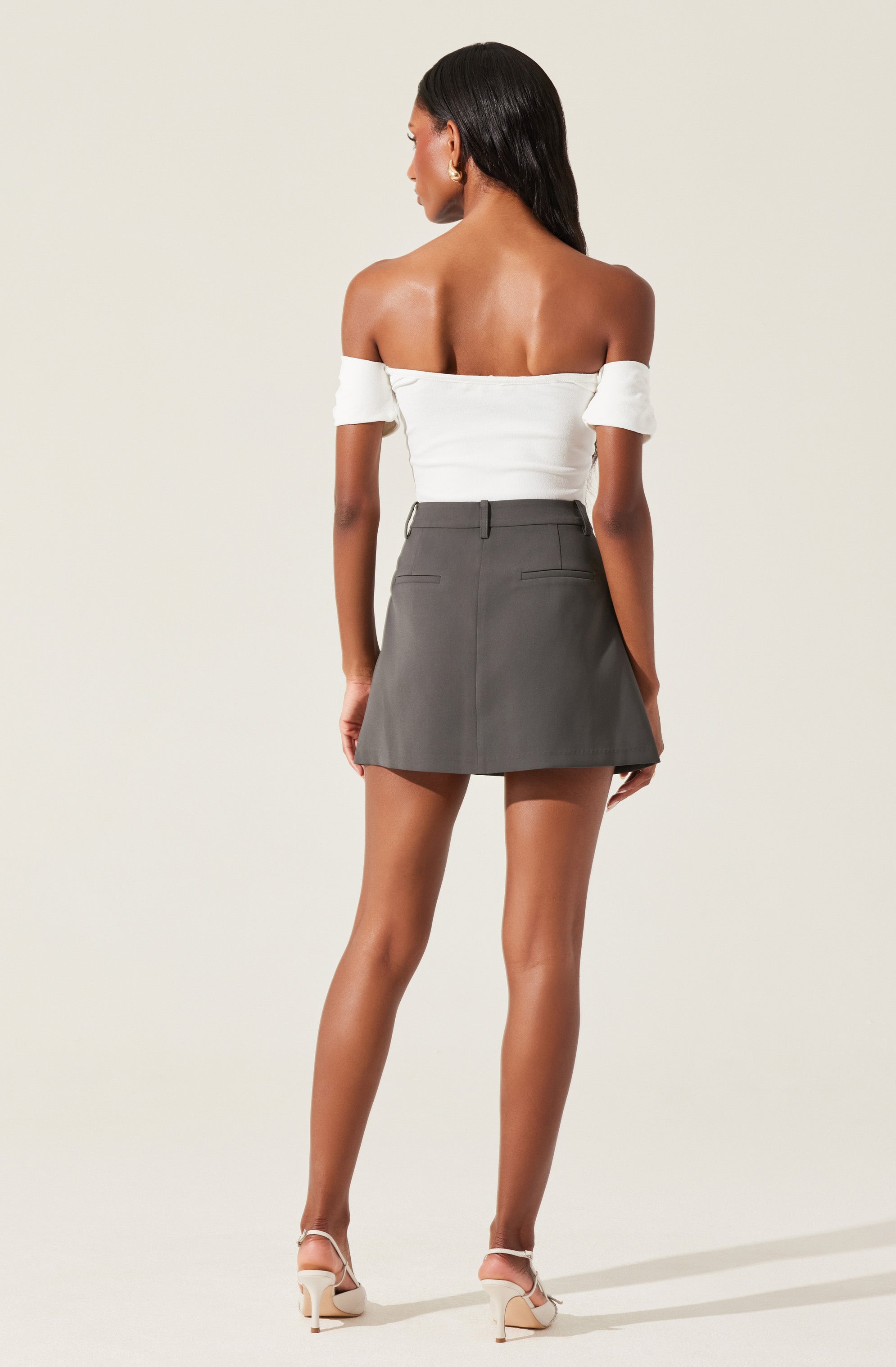 Twist Front Off Shoulder Top-Aljck