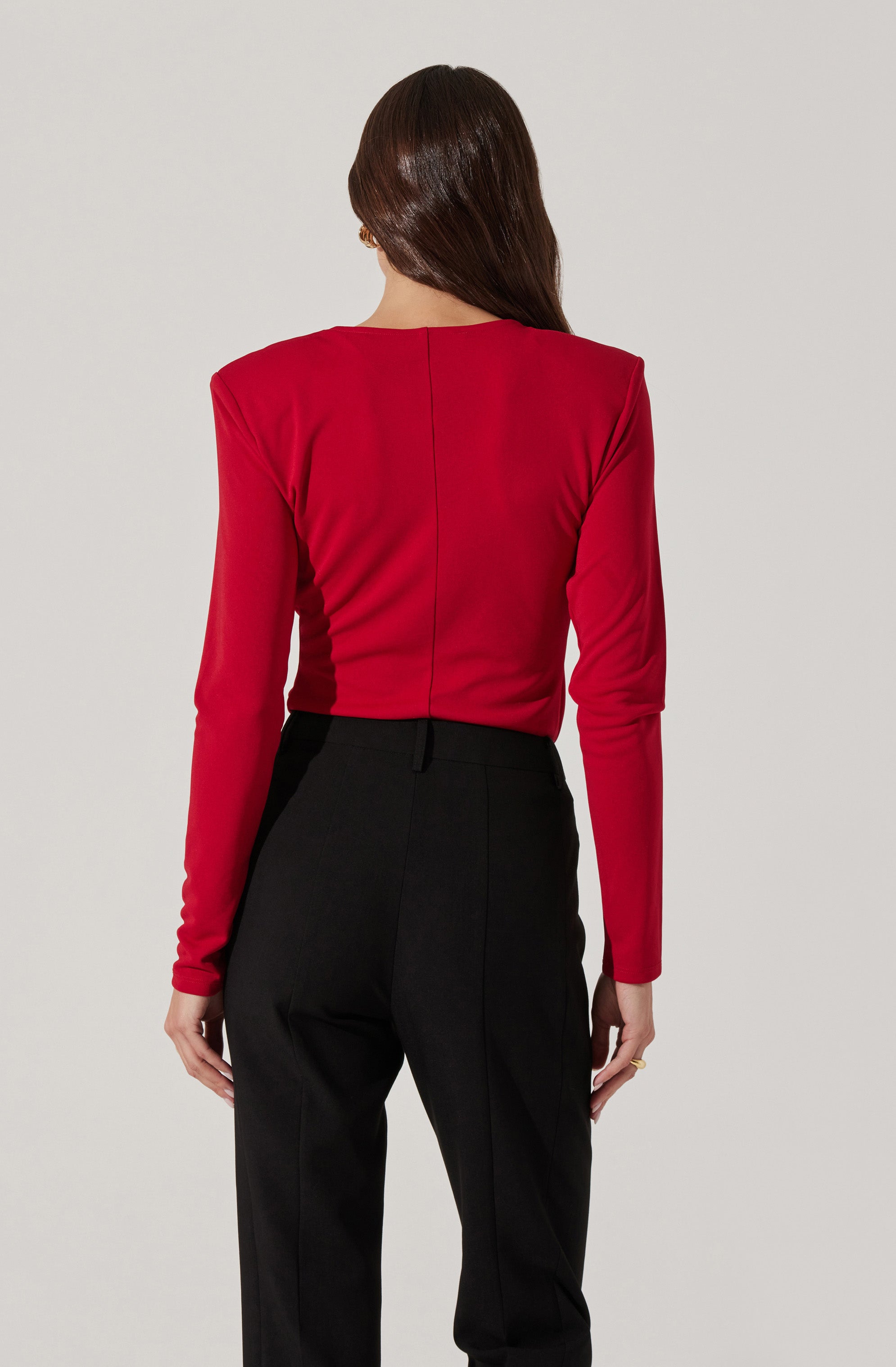 Deep Cowl Neck Top-Aljck