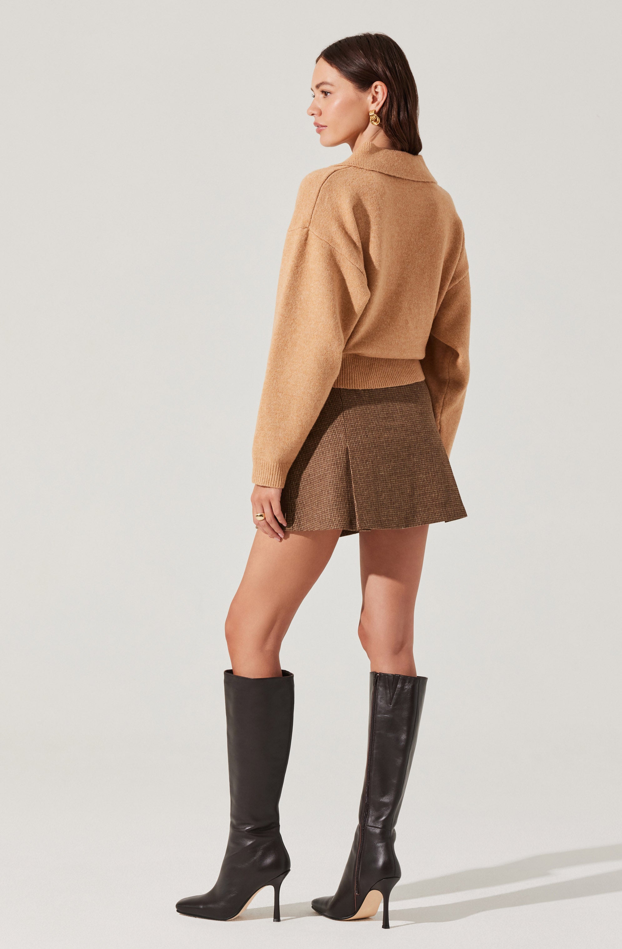 Long Sleeve Polo Sweater-Aljck