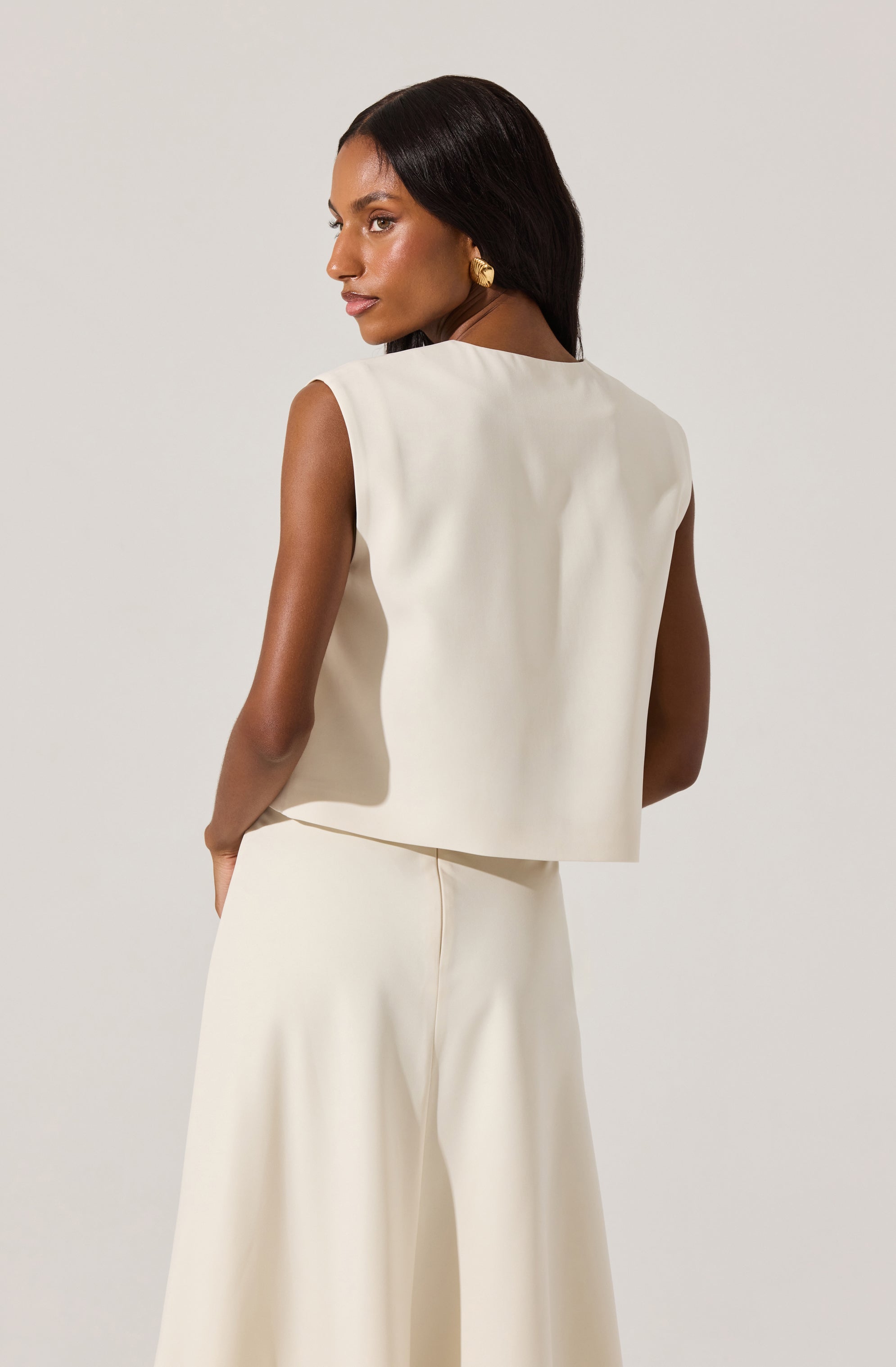 V-neck suit top-Aljck