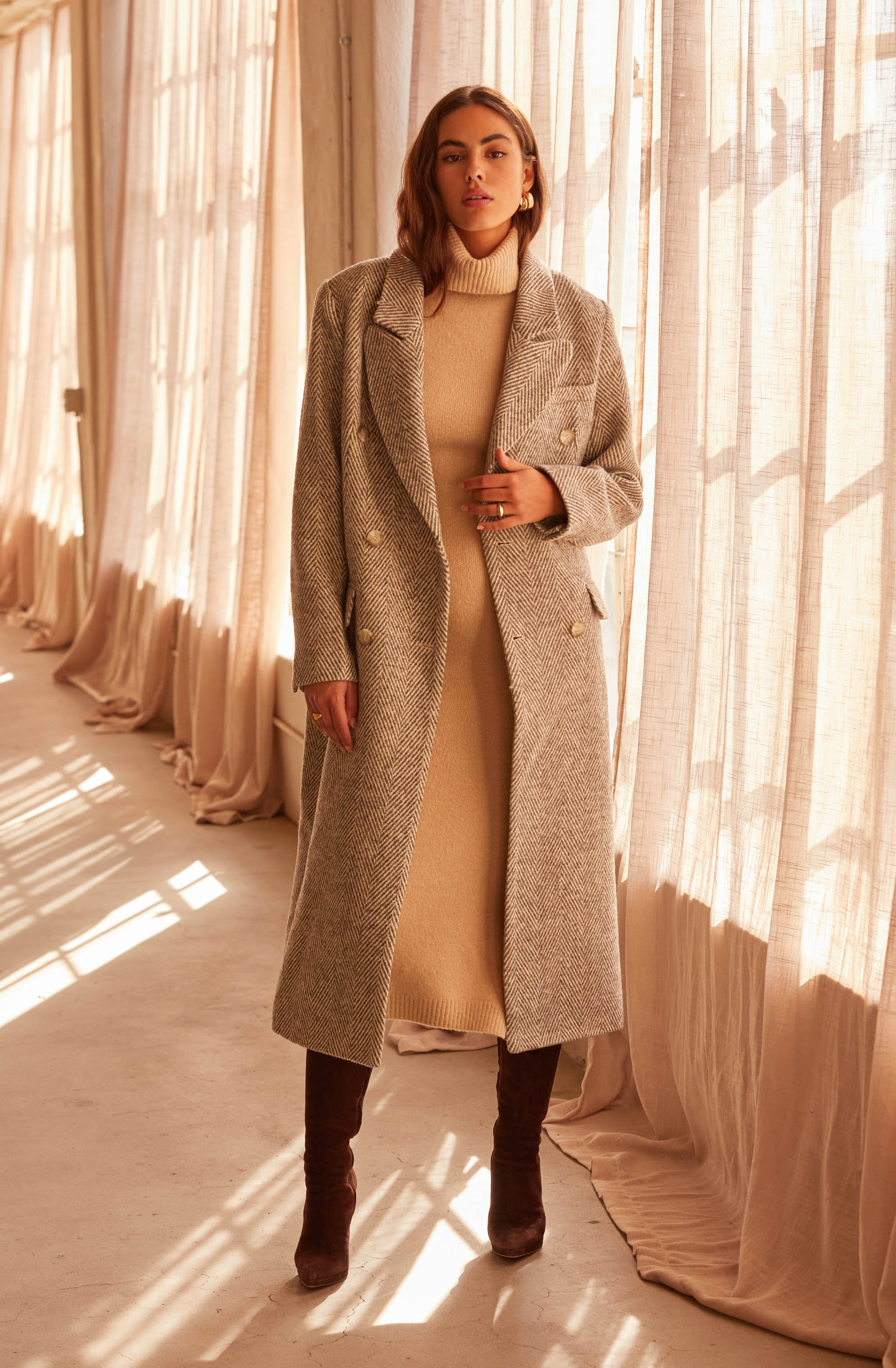 Morana Oversized Boucle Coat-Aljck