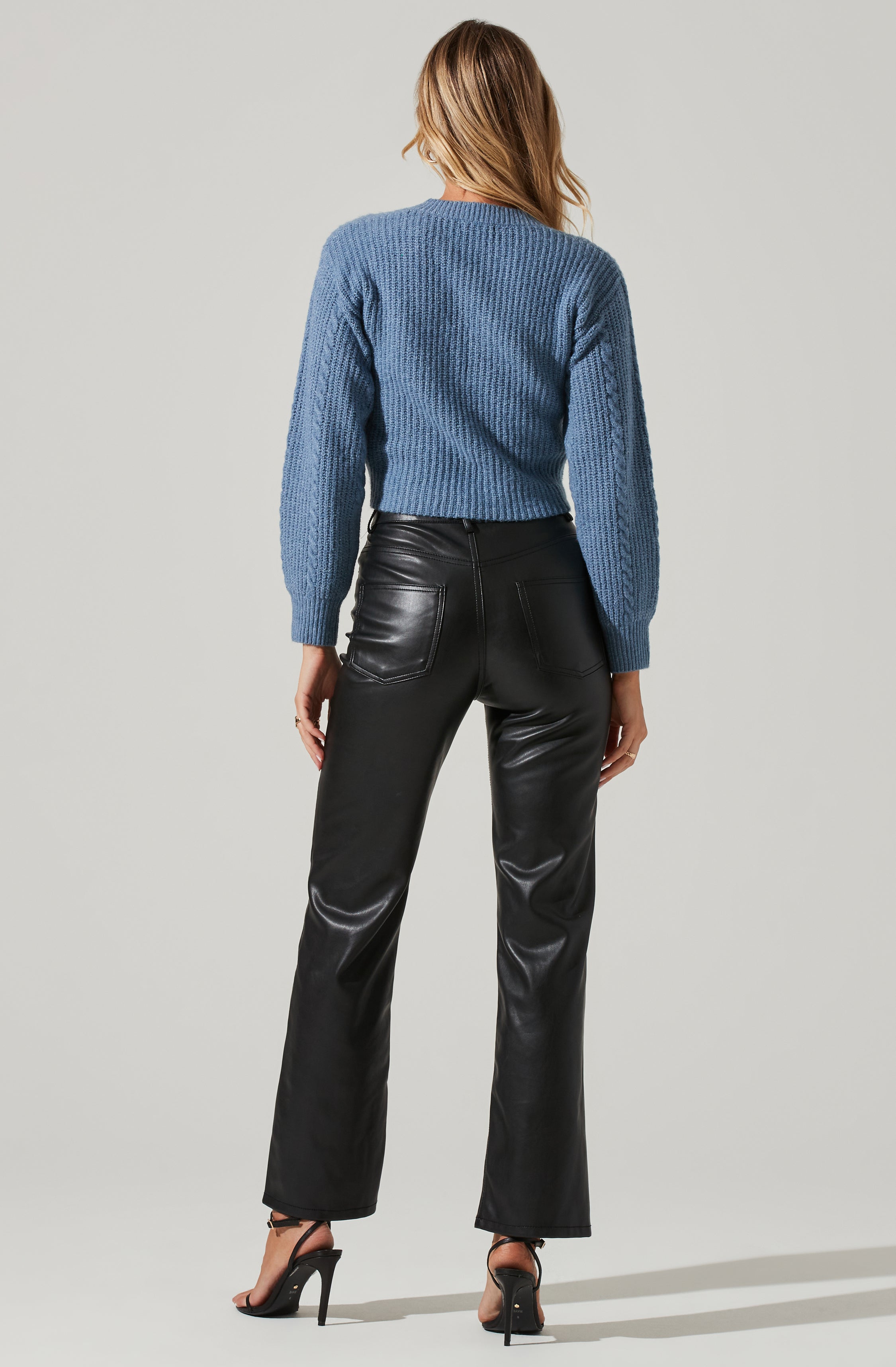 Ruched Sweater Top-Aljck