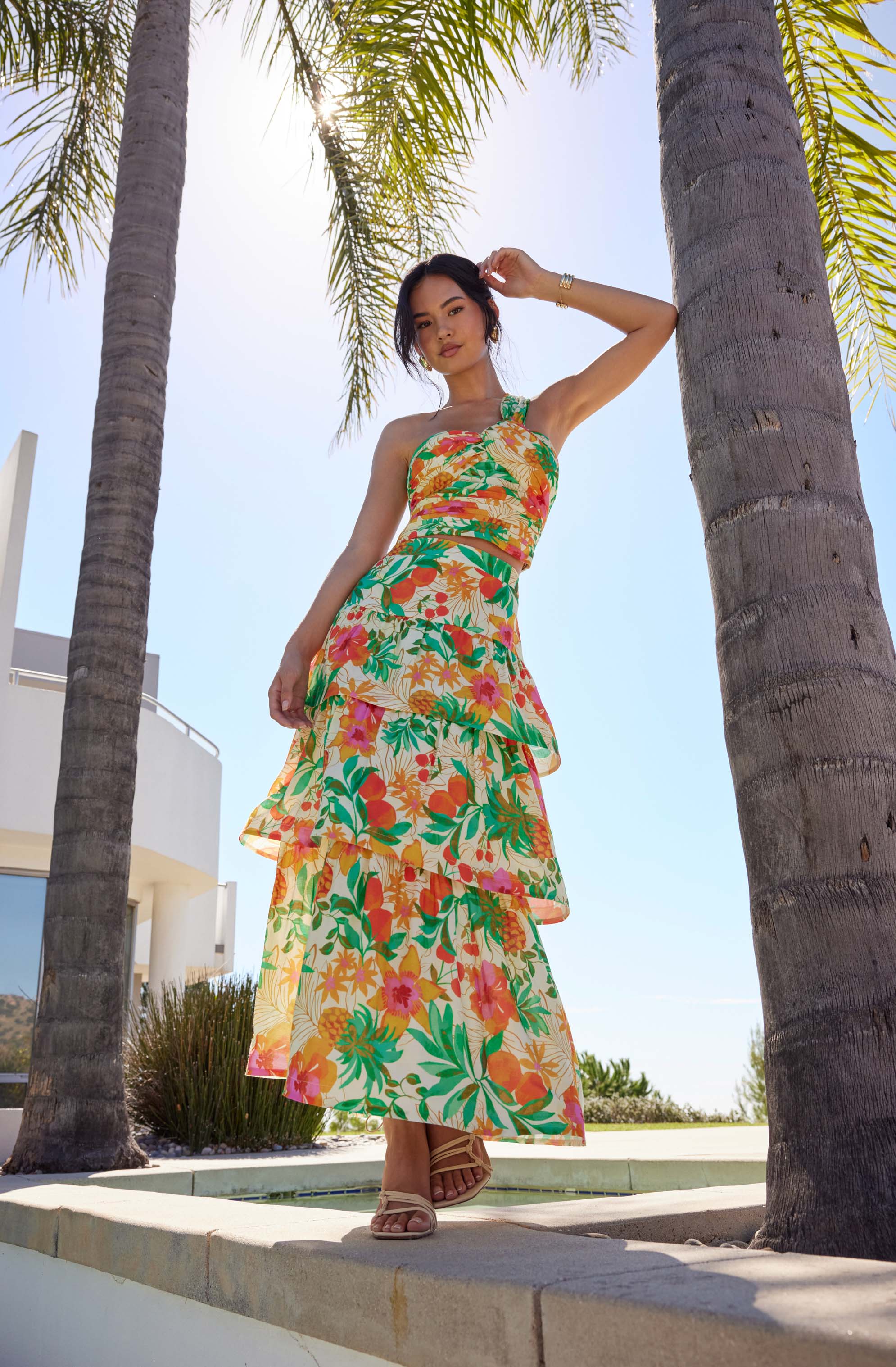 Rooni Tiered Maxi Skirt-Aljck