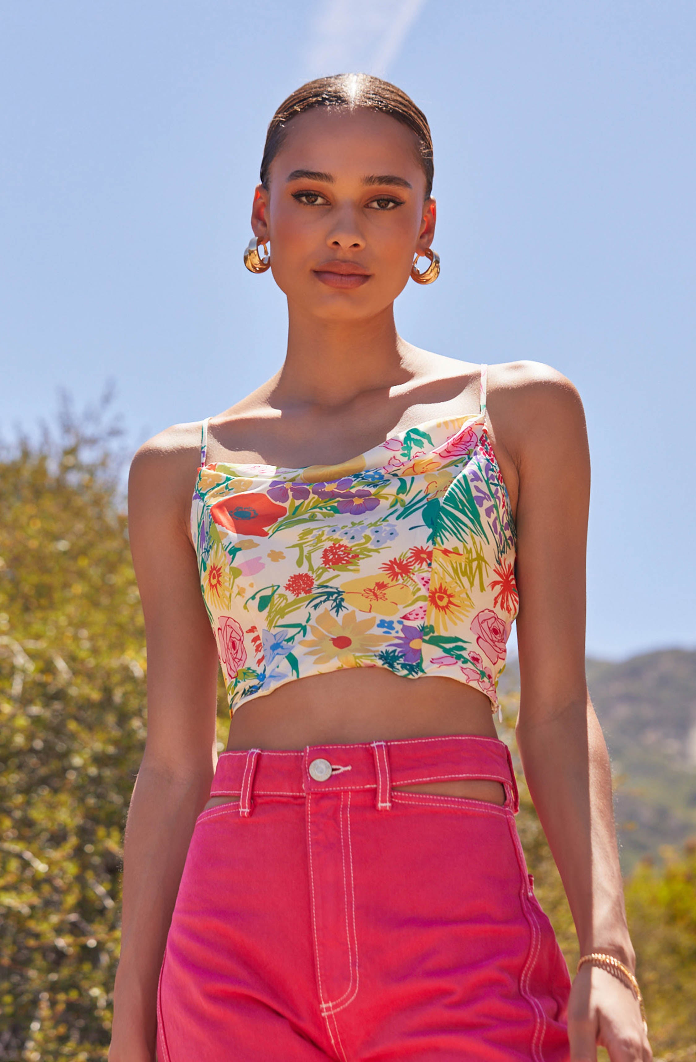 Ellery Floral Crop Top-Aljck