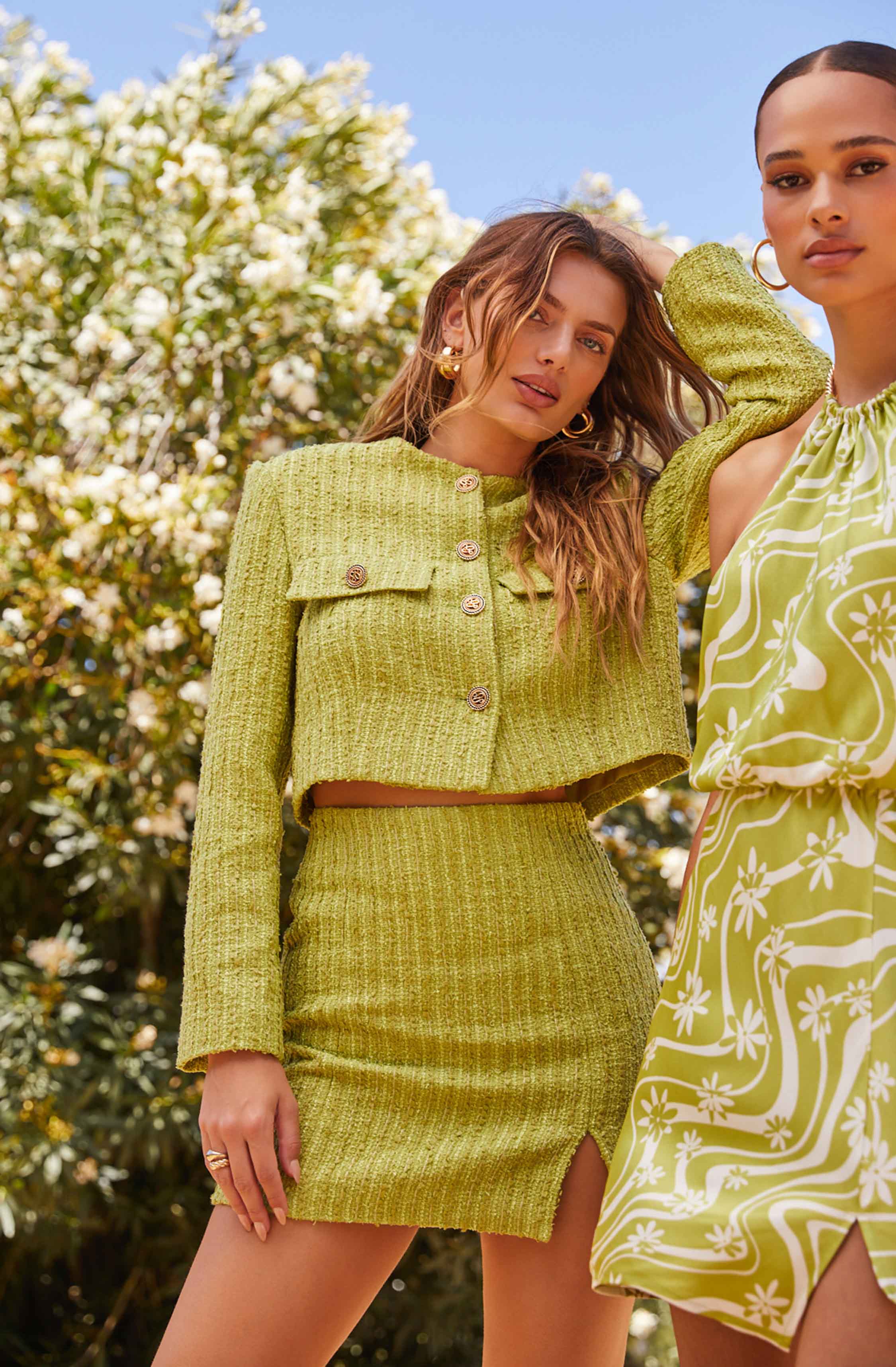 Covina Tweed Mini Skirt-Aljck