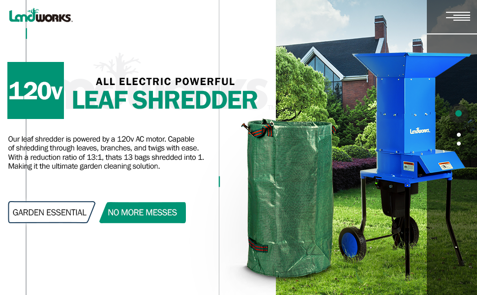 electric leaf shredder mulcher outdoor waste management garden lawn grass home improvement