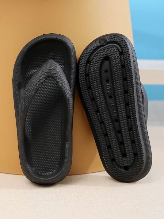 Summer Beach Vacation Sandals, Thick Sole Non-Slip Plastic Slippers, Minimalist Casual Flip Flops, DIY White Floral Decor Slides, Mother's Day Gift