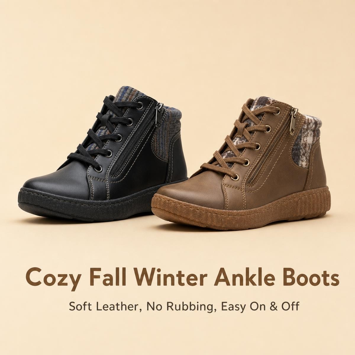 🔥Last Day 60% OFF - Comfortable Women's Leather Ankle Boots