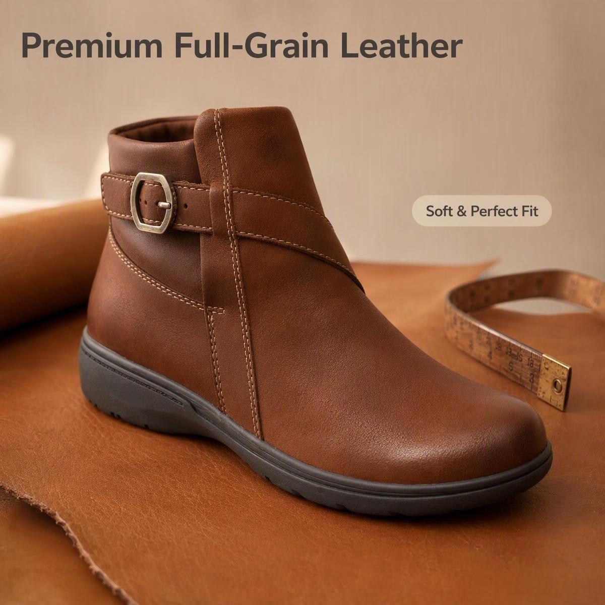 🔥Last Day 60% OFF - Stylish Women's Water Repellent Leather Boots