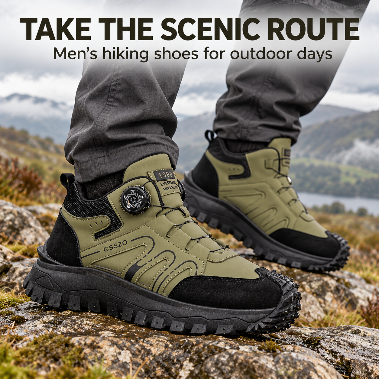 Men's Fashion New Outdoor Hiking Shoes, Good Grip, Breathable and Comfortable, Non-slip and Wear-resistant