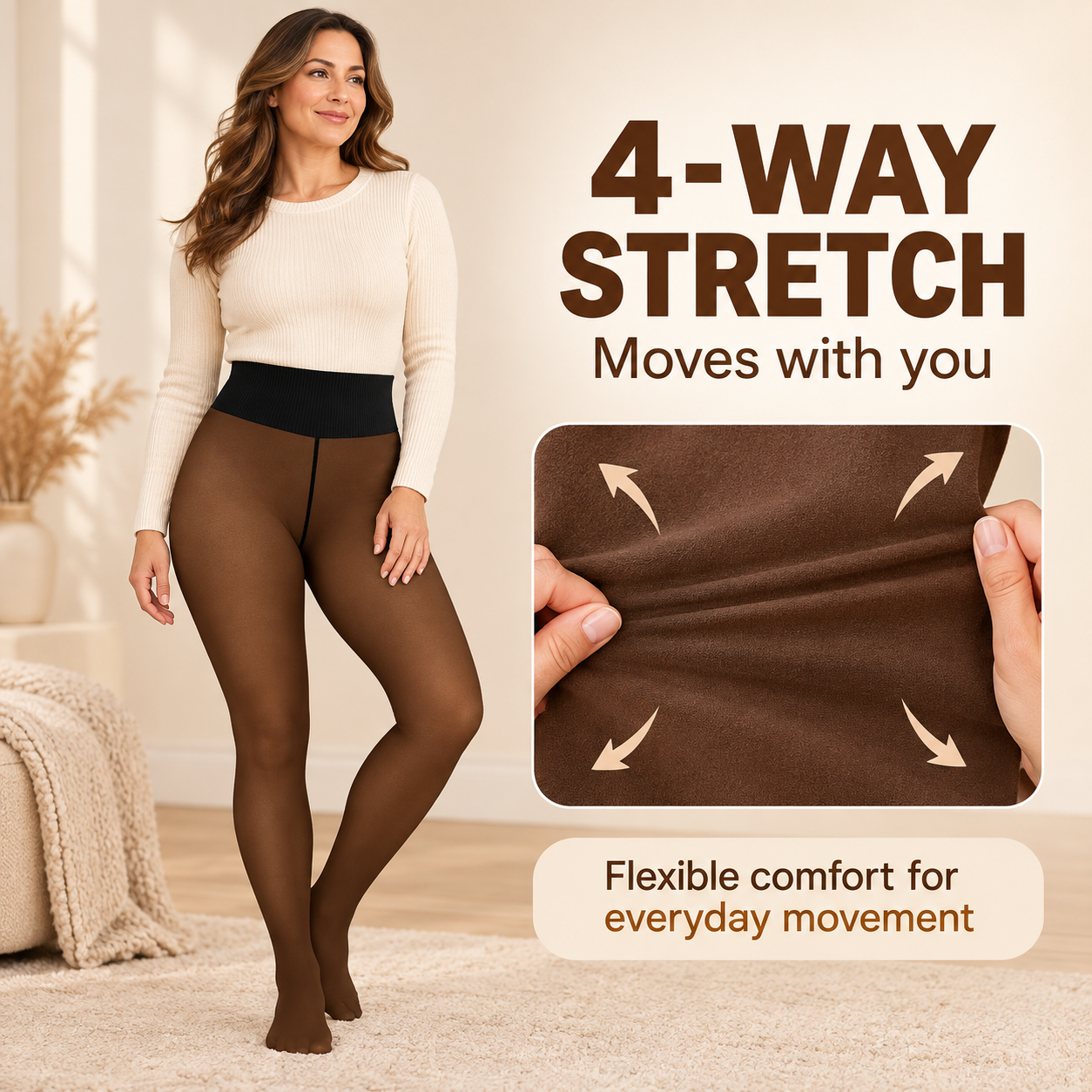 Women Fleece Lined Tights Body Slimming Leggings Sheer Fake Translucent Pantyhose Plus Size Thermal High Waisted Footed Opaque Tights