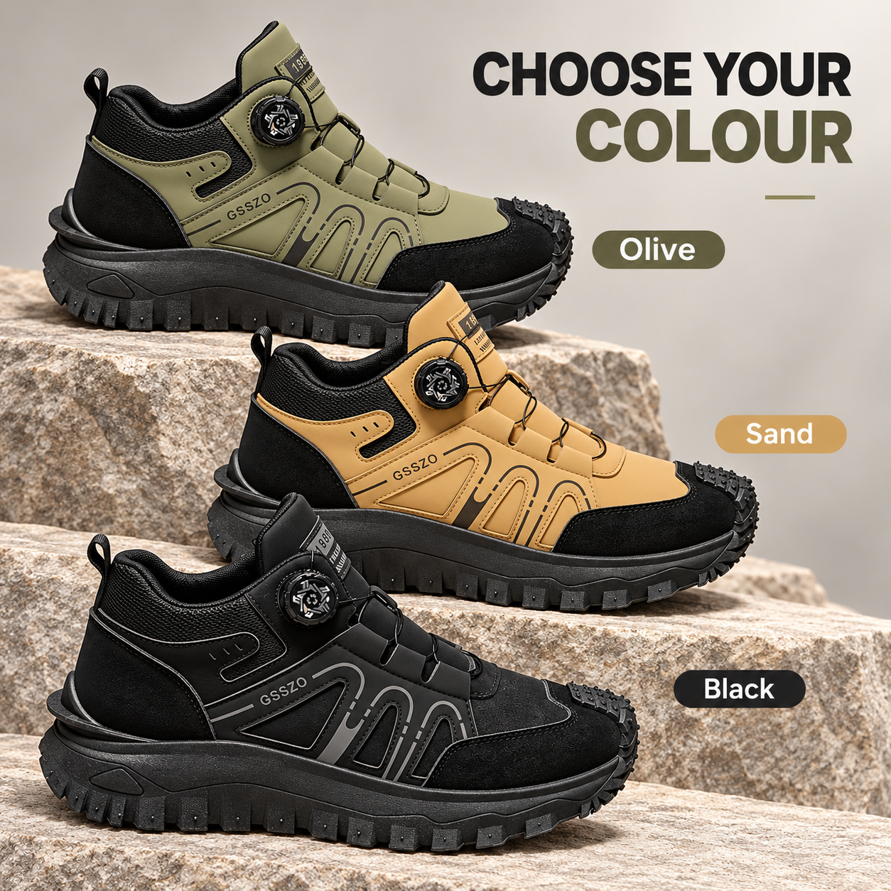 Men's Fashion New Outdoor Hiking Shoes, Good Grip, Breathable and Comfortable, Non-slip and Wear-resistant