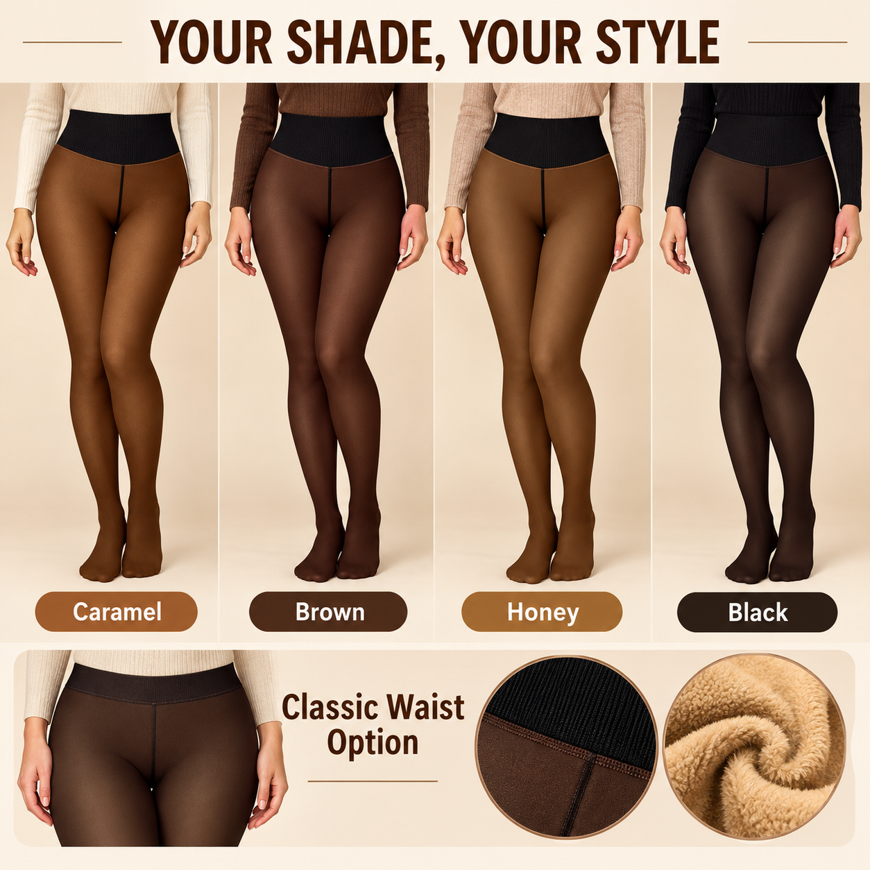 Women Fleece Lined Tights Body Slimming Leggings Sheer Fake Translucent Pantyhose Plus Size Thermal High Waisted Footed Opaque Tights